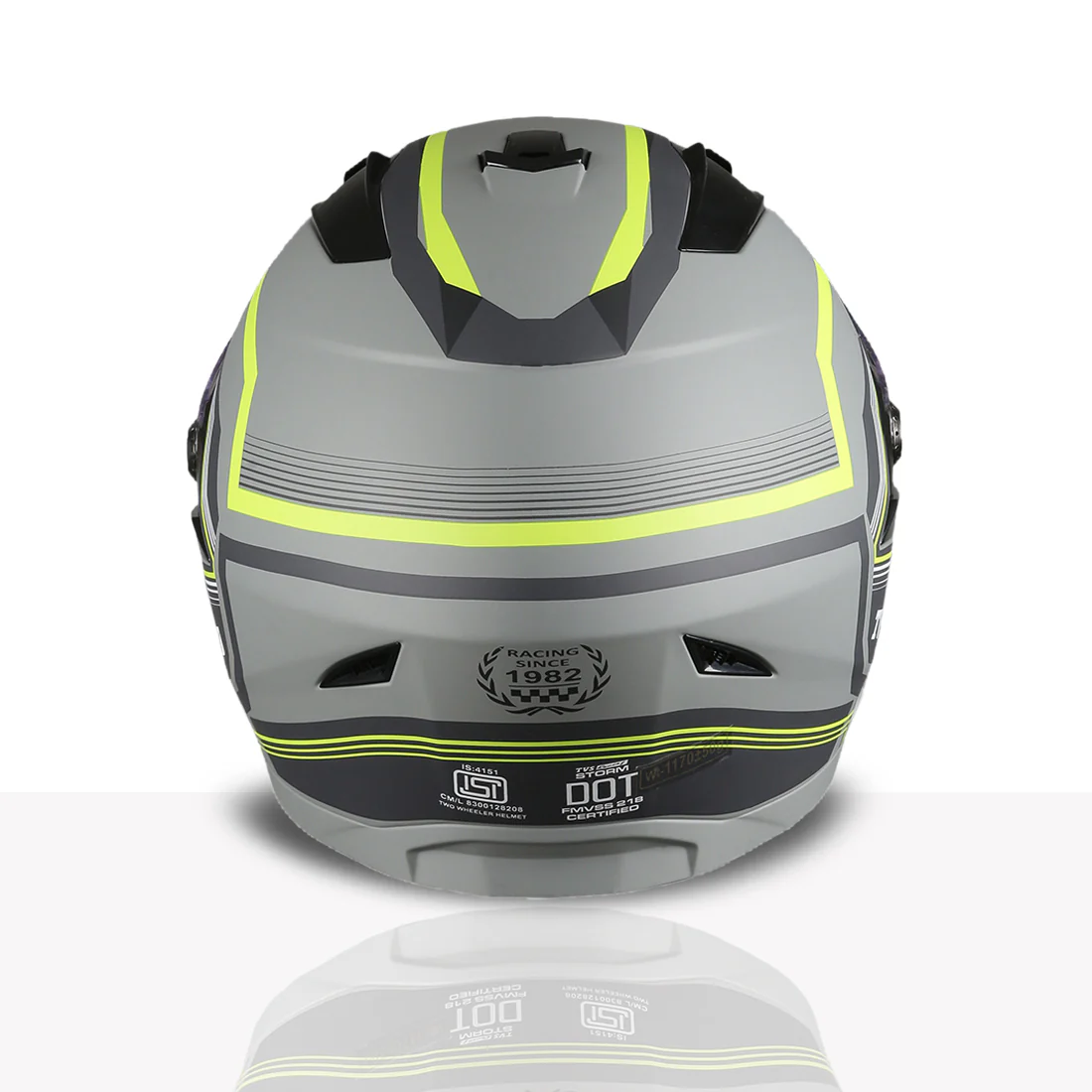 TVS Racing Anti Matter Full Face Helmet for Bike & Motorcycle Riders # -DOT & ISI Certified-Lightweight ABS Shell, UV Resistant-Ventilated Comfort Liner, Quick-Release Visor & Chin Strap - Image 103
