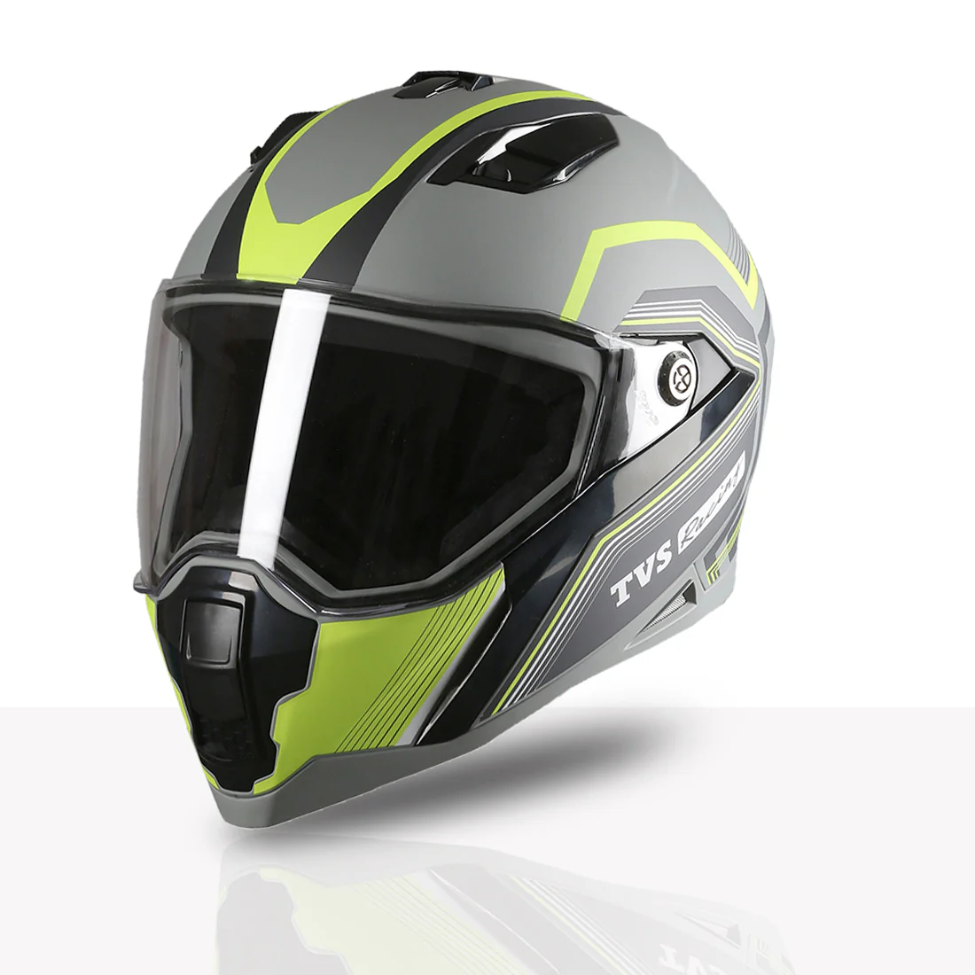 TVS Racing Anti Matter Full Face Helmet for Bike & Motorcycle Riders # -DOT & ISI Certified-Lightweight ABS Shell, UV Resistant-Ventilated Comfort Liner, Quick-Release Visor & Chin Strap - Image 106