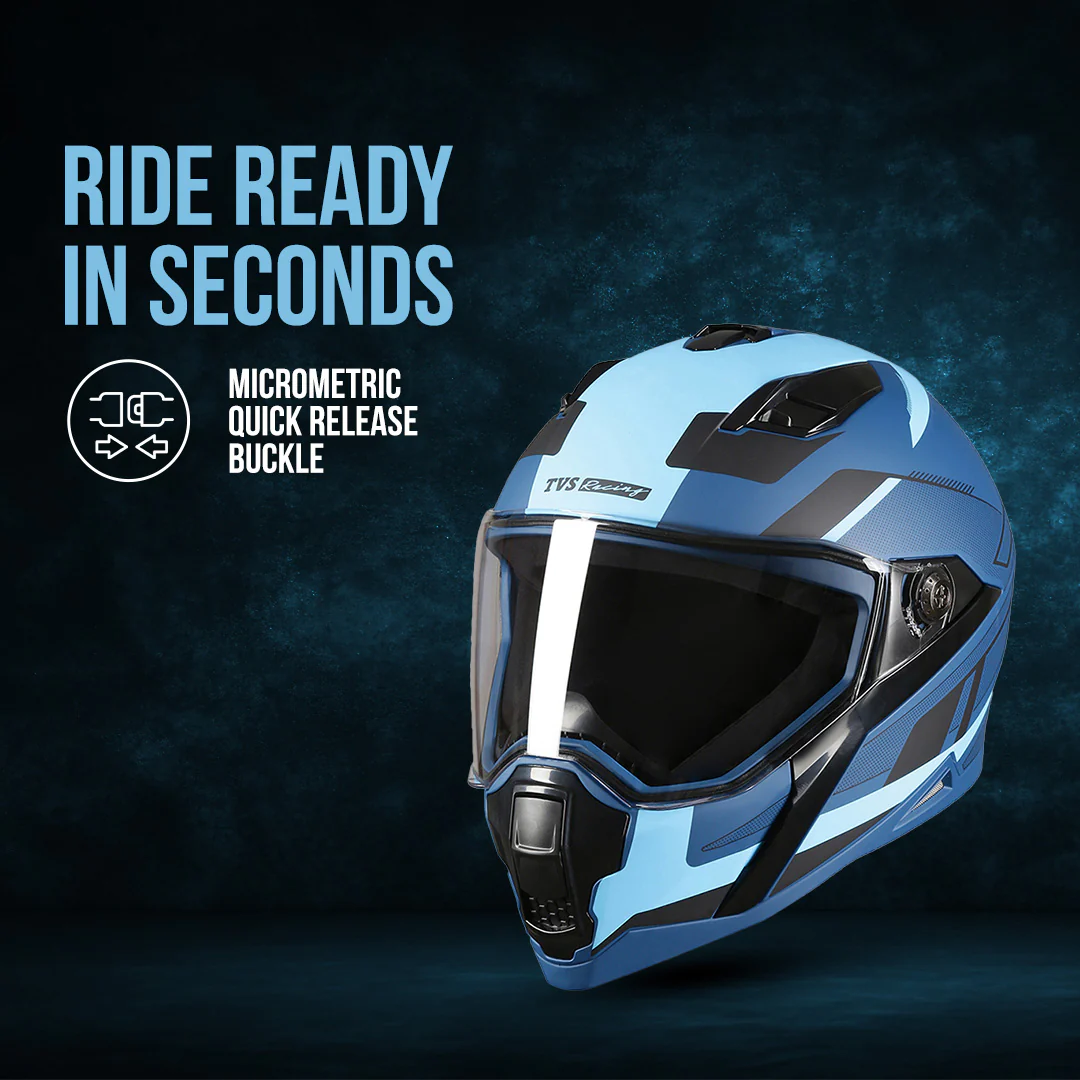 TVS Racing Anti Matter Full Face Helmet for Bike & Motorcycle Riders # -DOT & ISI Certified-Lightweight ABS Shell, UV Resistant-Ventilated Comfort Liner, Quick-Release Visor & Chin Strap - Image 25
