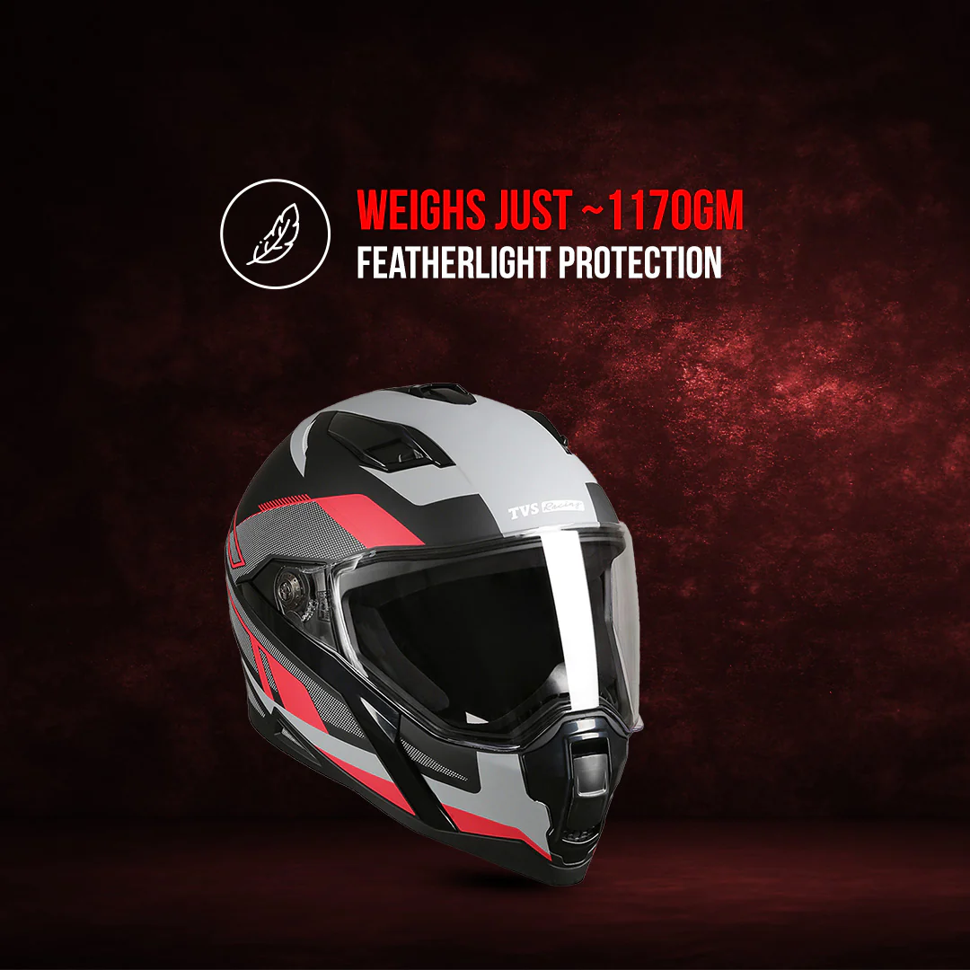 TVS Racing Anti Matter Full Face Helmet for Bike & Motorcycle Riders # -DOT & ISI Certified-Lightweight ABS Shell, UV Resistant-Ventilated Comfort Liner, Quick-Release Visor & Chin Strap - Image 27