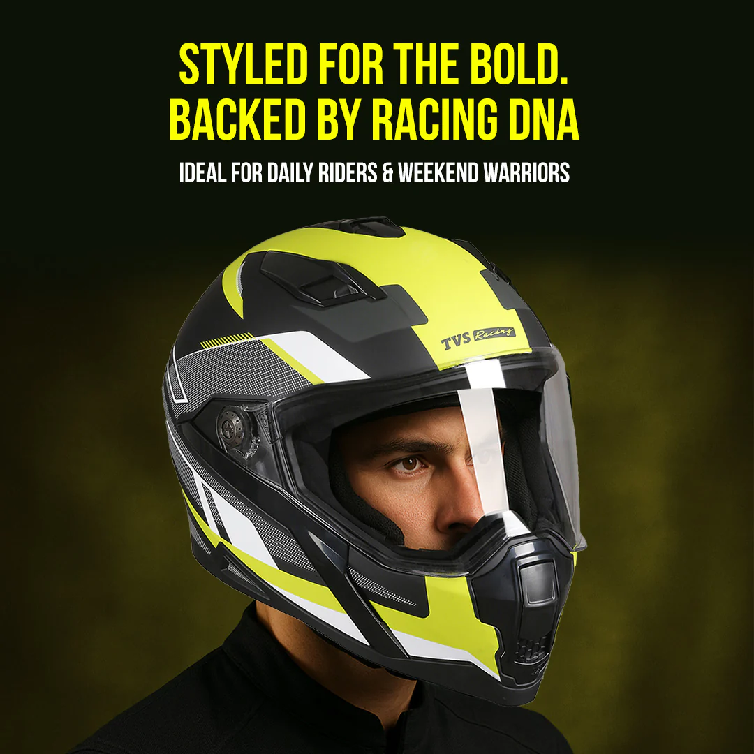 TVS Racing Anti Matter Full Face Helmet for Bike & Motorcycle Riders # -DOT & ISI Certified-Lightweight ABS Shell, UV Resistant-Ventilated Comfort Liner, Quick-Release Visor & Chin Strap - Image 41