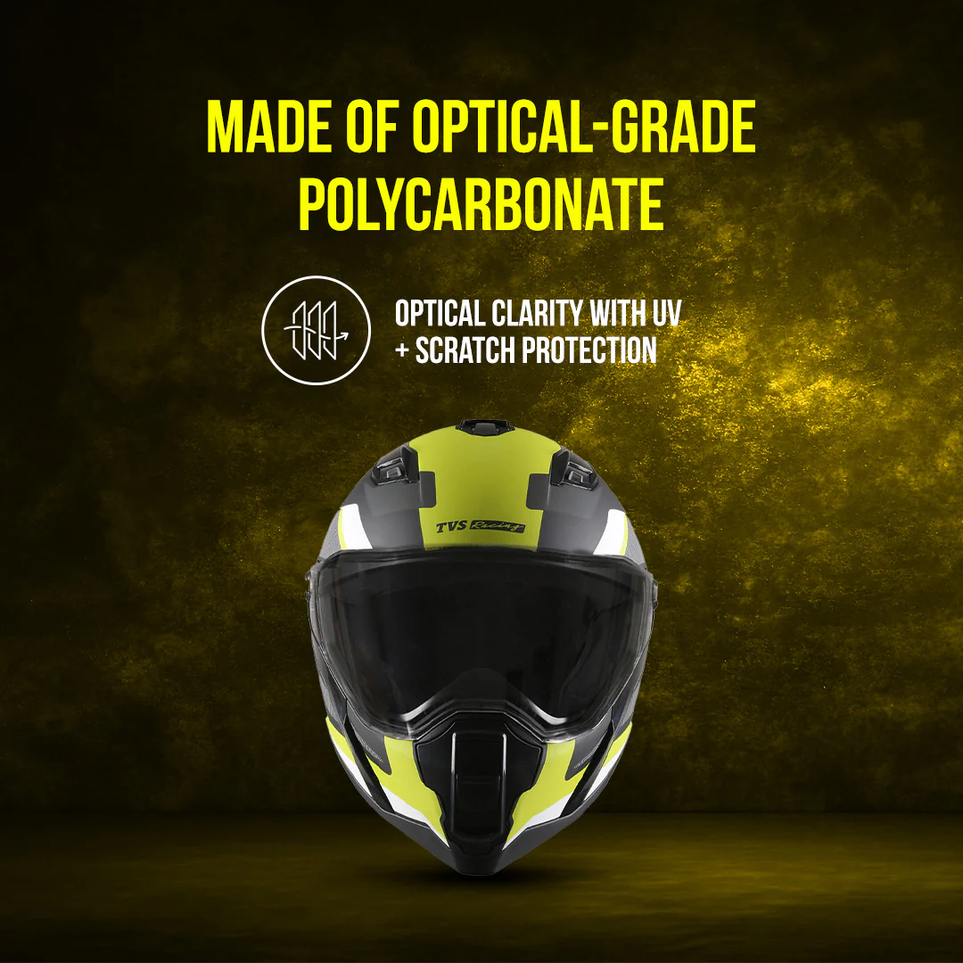 TVS Racing Anti Matter Full Face Helmet for Bike & Motorcycle Riders # -DOT & ISI Certified-Lightweight ABS Shell, UV Resistant-Ventilated Comfort Liner, Quick-Release Visor & Chin Strap - Image 50