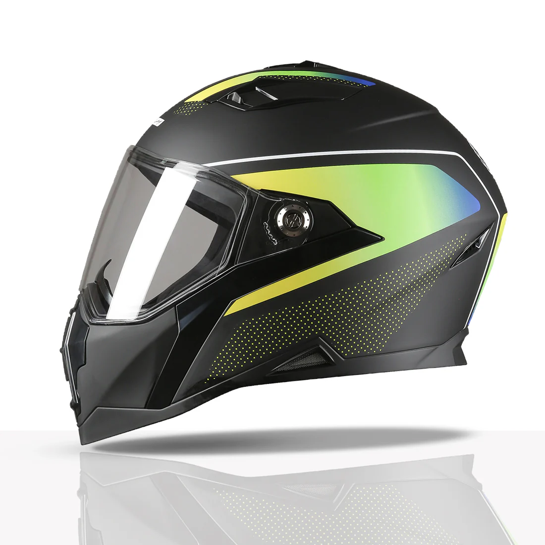 TVS Racing Anti Matter Full Face Helmet for Bike & Motorcycle Riders # -DOT & ISI Certified-Lightweight ABS Shell, UV Resistant-Ventilated Comfort Liner, Quick-Release Visor & Chin Strap - Image 76