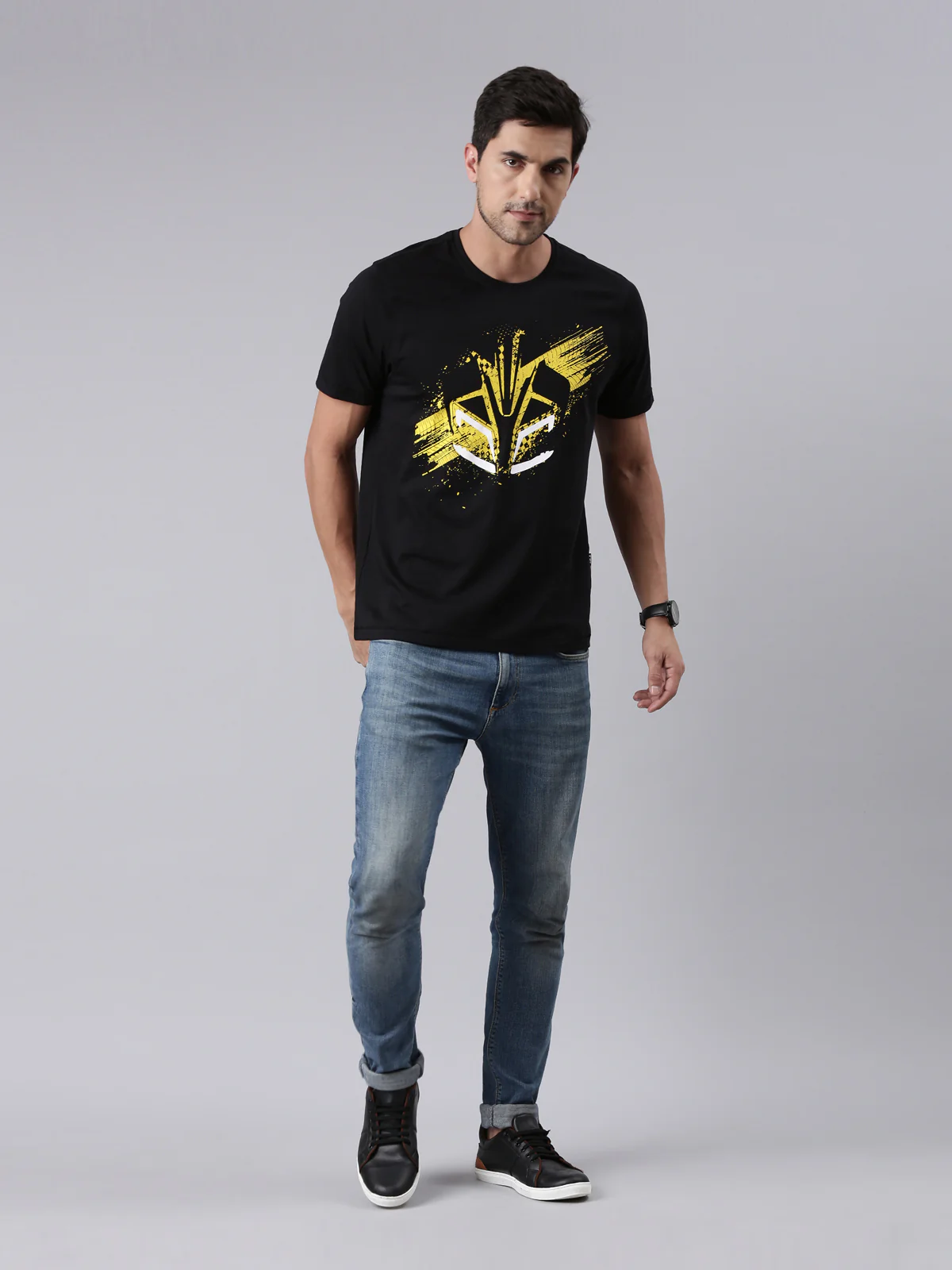 TVS Racing Arsenal Black Cyborg Crew neck T Shirt - Image 4