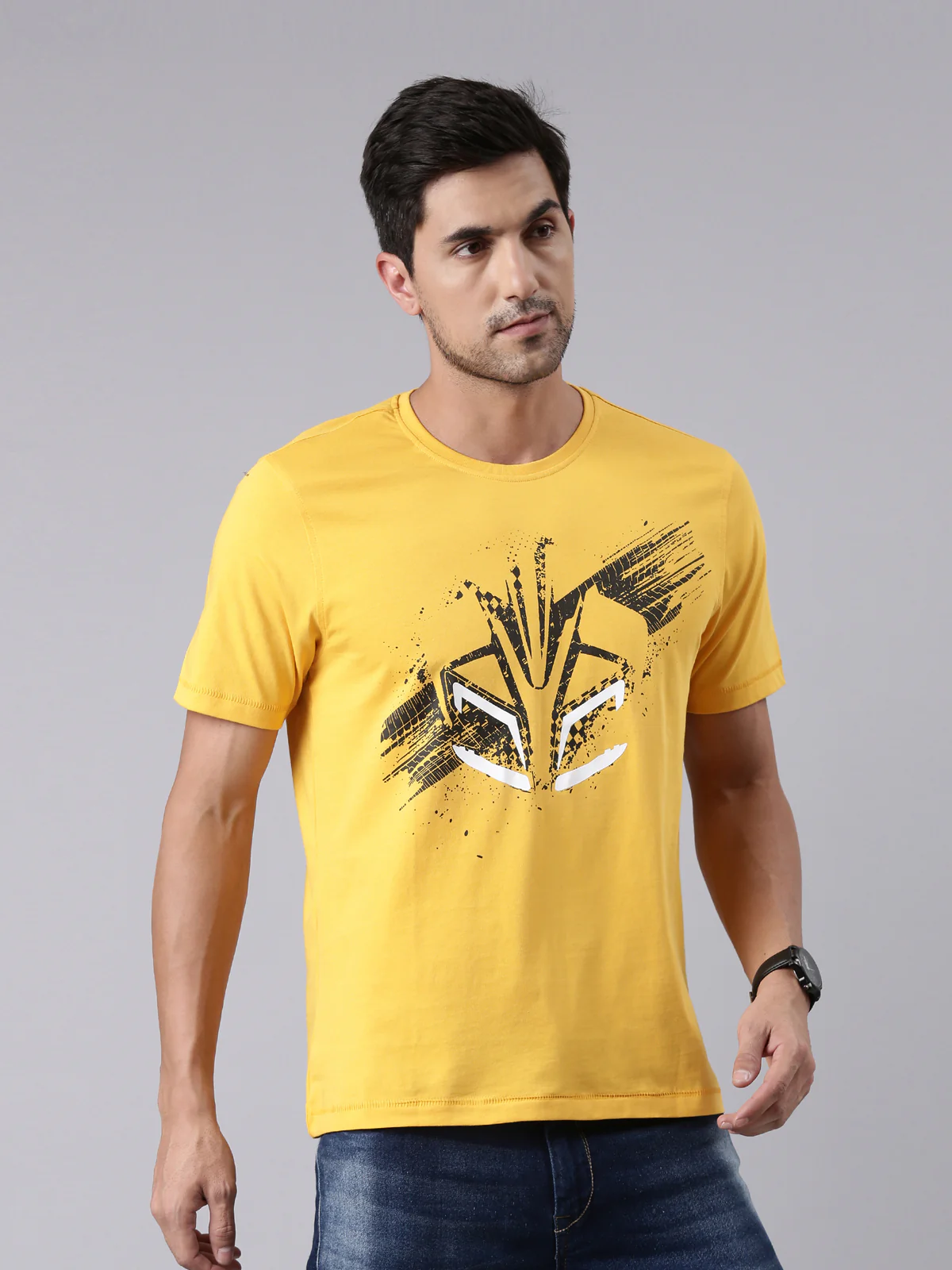 TVS Racing Fury Yellow Cyborg Crew neck T Shirt - Image 3