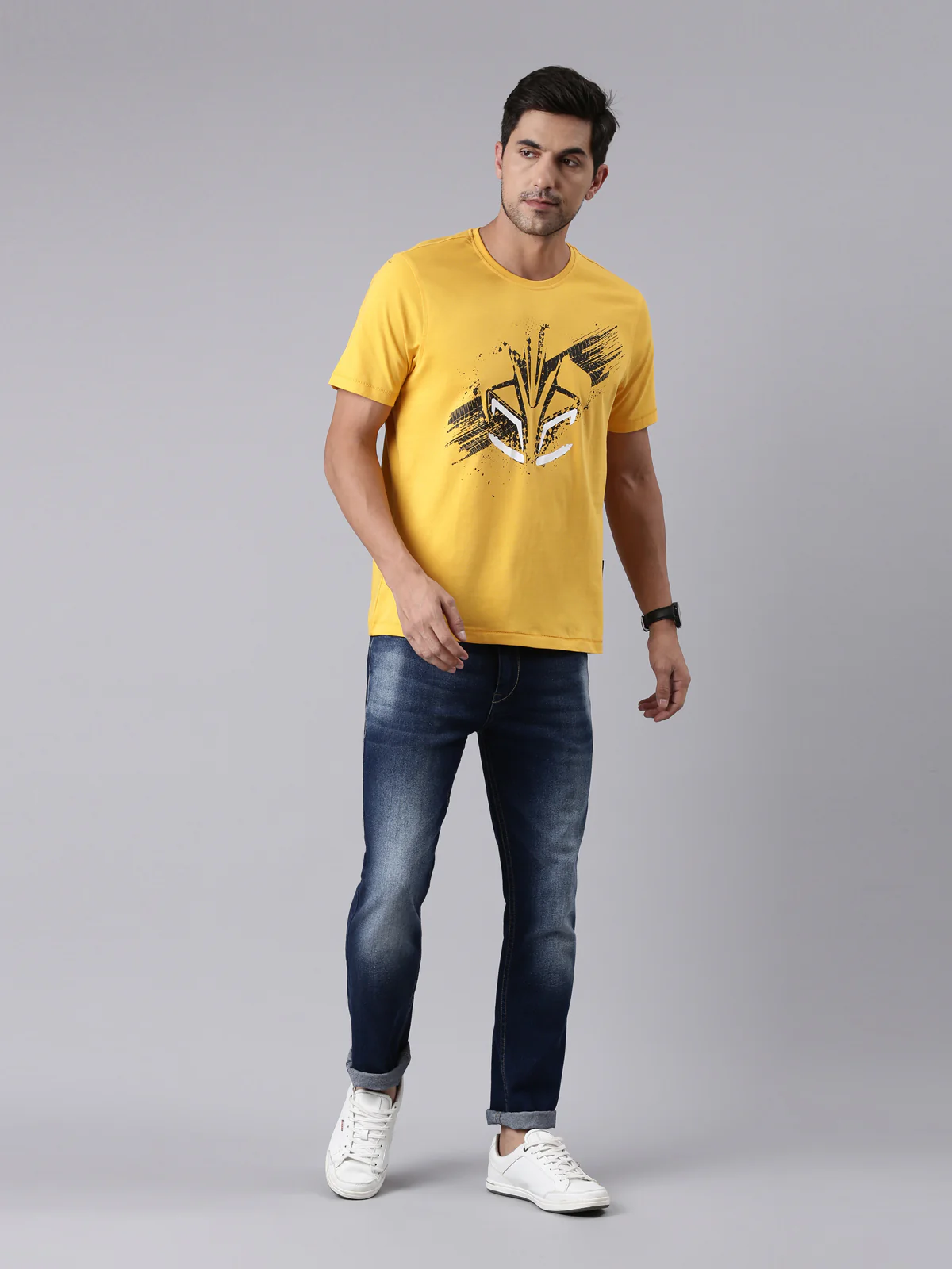 TVS Racing Fury Yellow Cyborg Crew neck T Shirt - Image 4