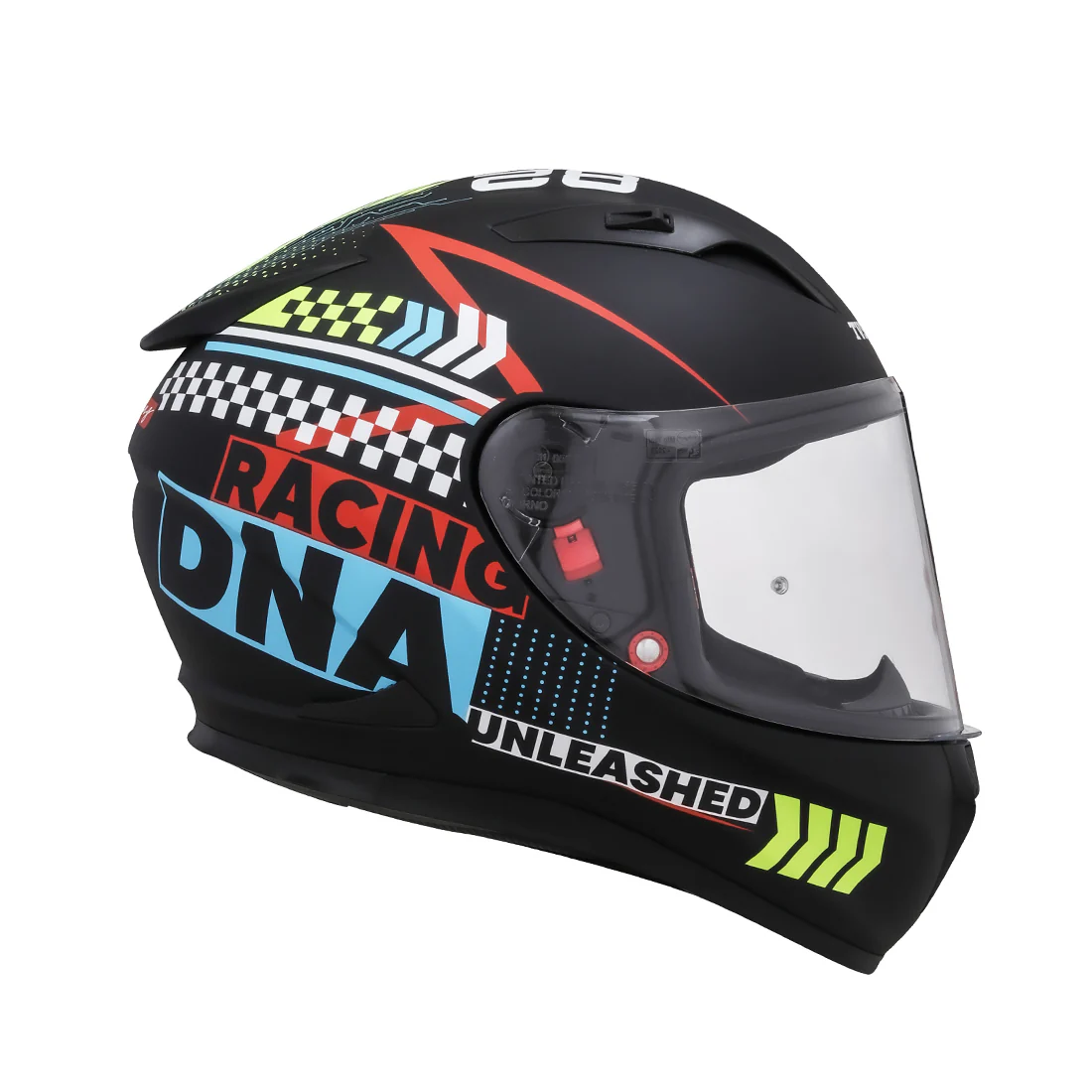 TVS Racing Dual Visor Helmet for Men – Anti-Fog Pin-Lock, Aerodynamic Design & DOT/ISI/ECE Certified – Premium Full Face Helmet For Men - Image 33