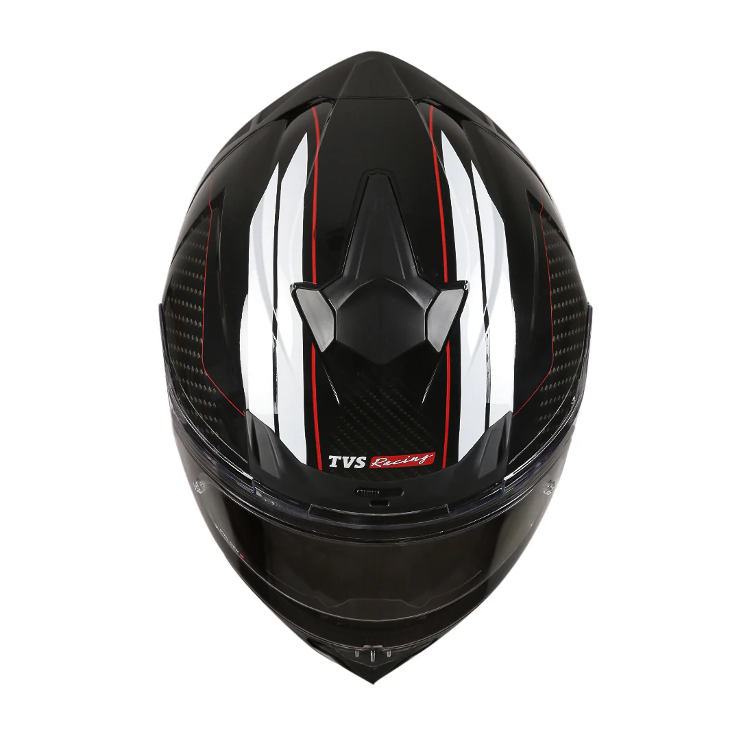 TVS Racing Hurricane Series Full Face Dual Visor Helmet for Men | Premium Bike Helmets with ABS Shell, UV Paint | Quick Release System | Aerodynamic Design | ECE, DOT & ISI Certified (White & Red) - Image 8