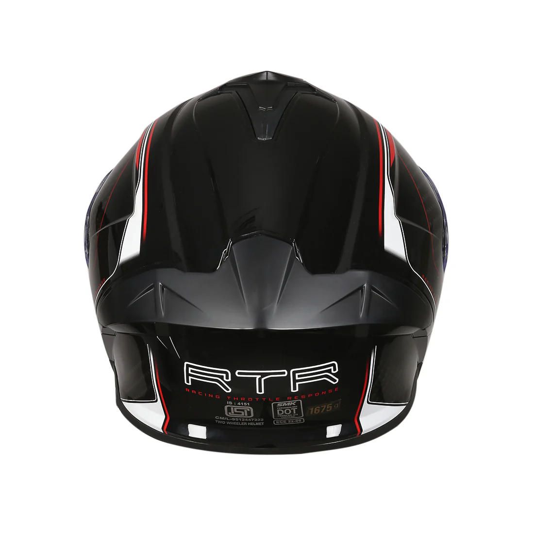 TVS Racing Hurricane Series Full Face Dual Visor Helmet for Men | Premium Bike Helmets with ABS Shell, UV Paint | Quick Release System | Aerodynamic Design | ECE, DOT & ISI Certified (Red) - Image 4