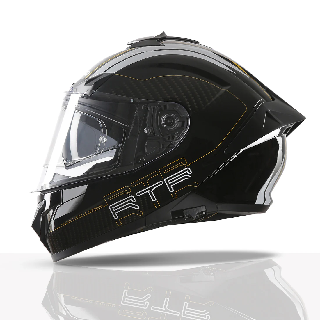 TVS Racing Hurricane Helmet Full-Face, Aerodynamic Design - Image 13