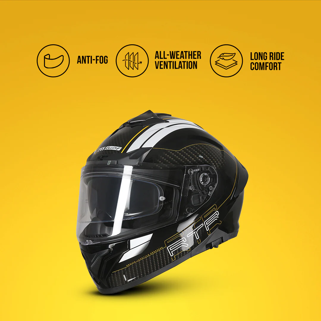 TVS Racing Hurricane Helmet Full-Face, Aerodynamic Design - Image 18