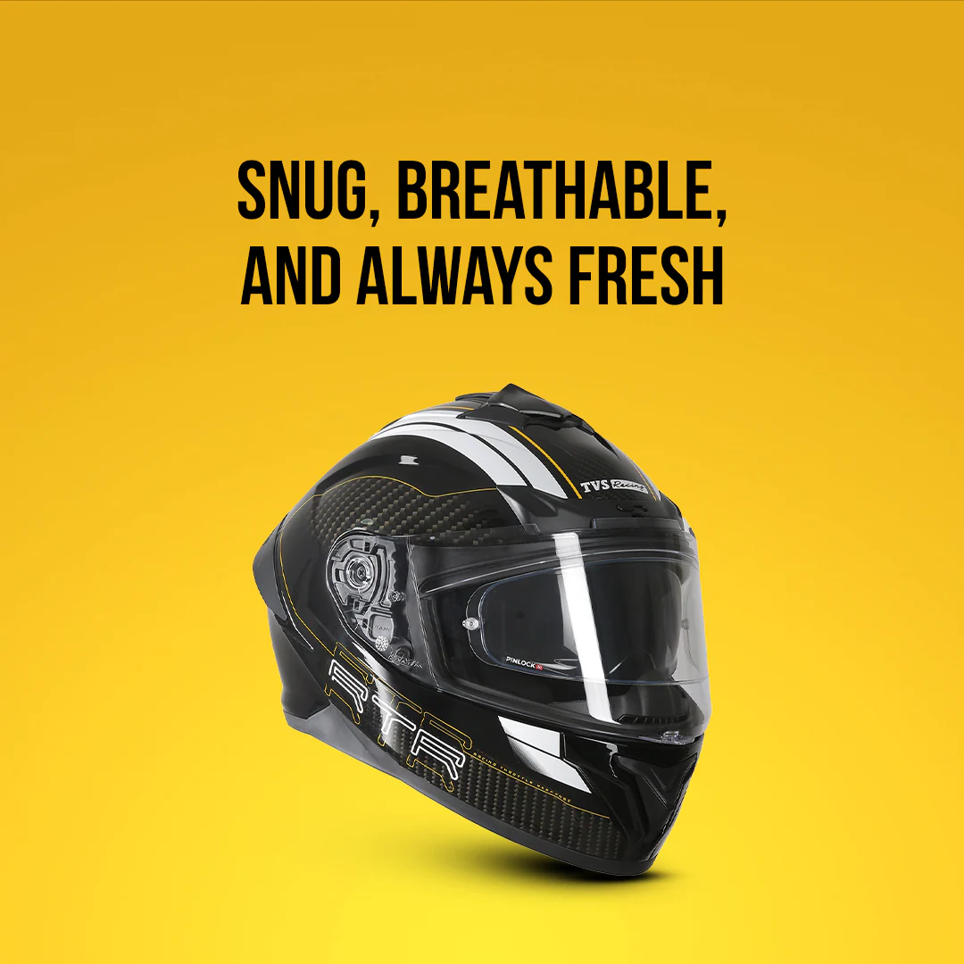 TVS Racing Hurricane Helmet Full-Face, Aerodynamic Design - Image 20