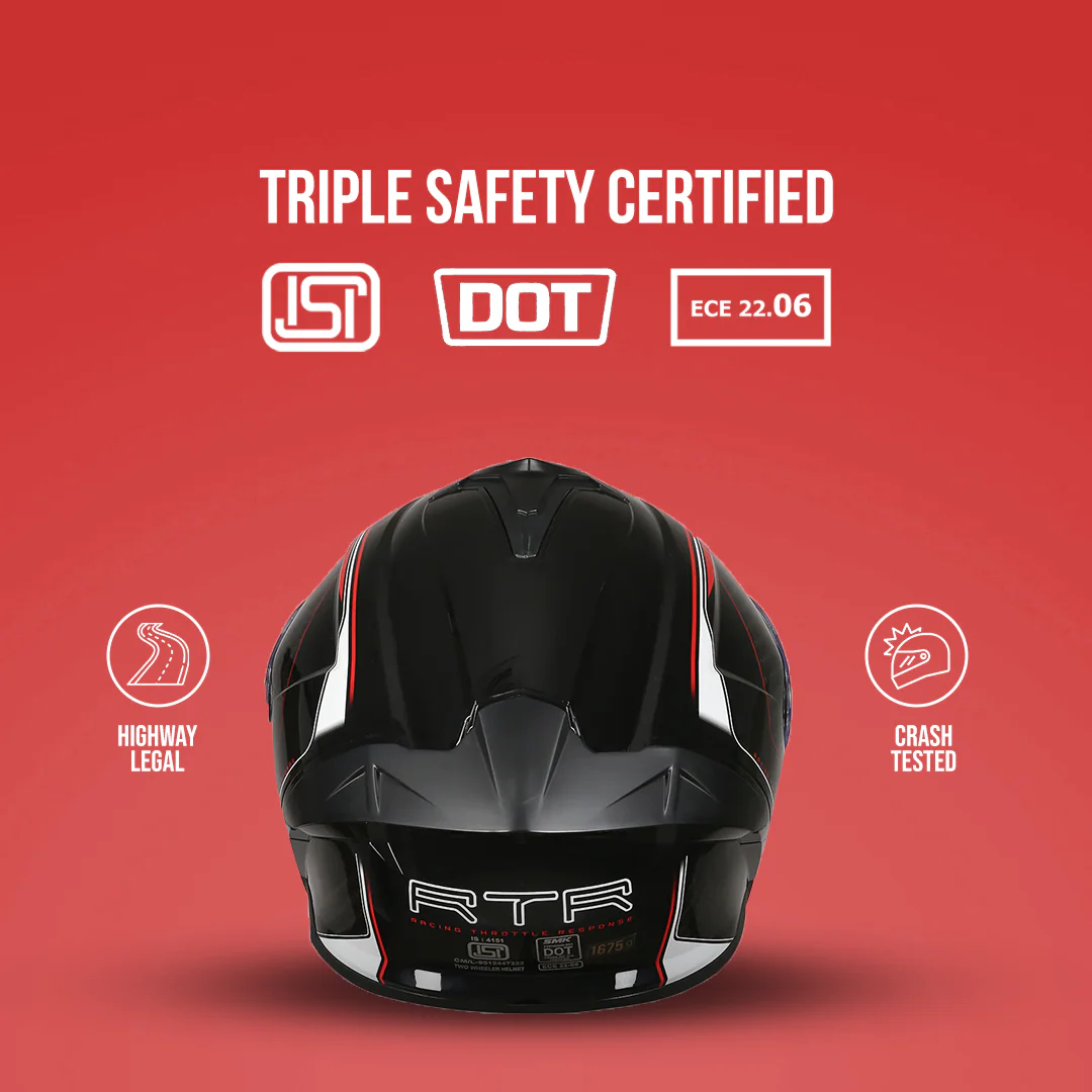 TVS Racing Hurricane Helmet Full-Face, Aerodynamic Design - Image 29