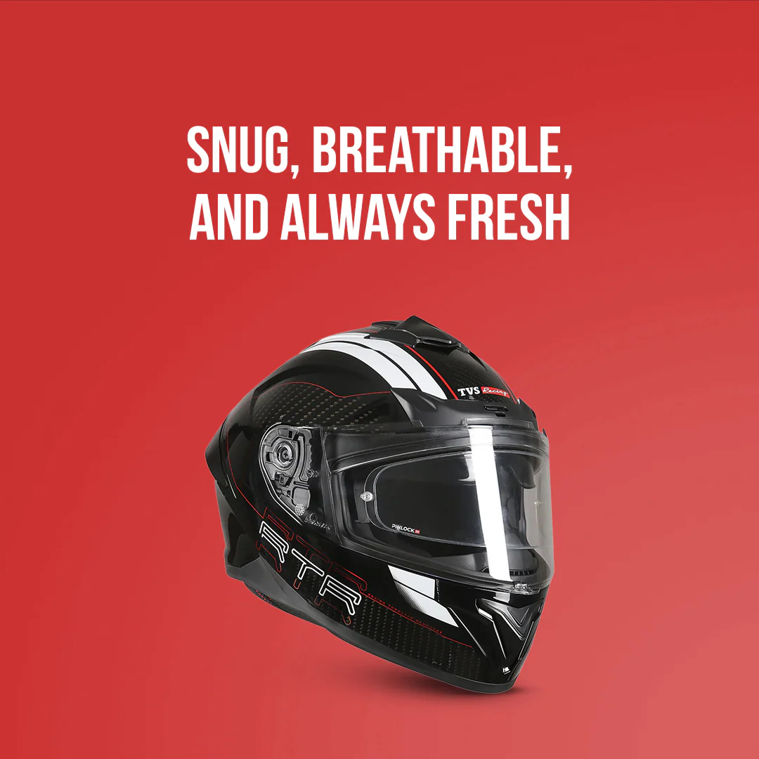 TVS Racing Hurricane Helmet Full-Face, Aerodynamic Design - Image 41