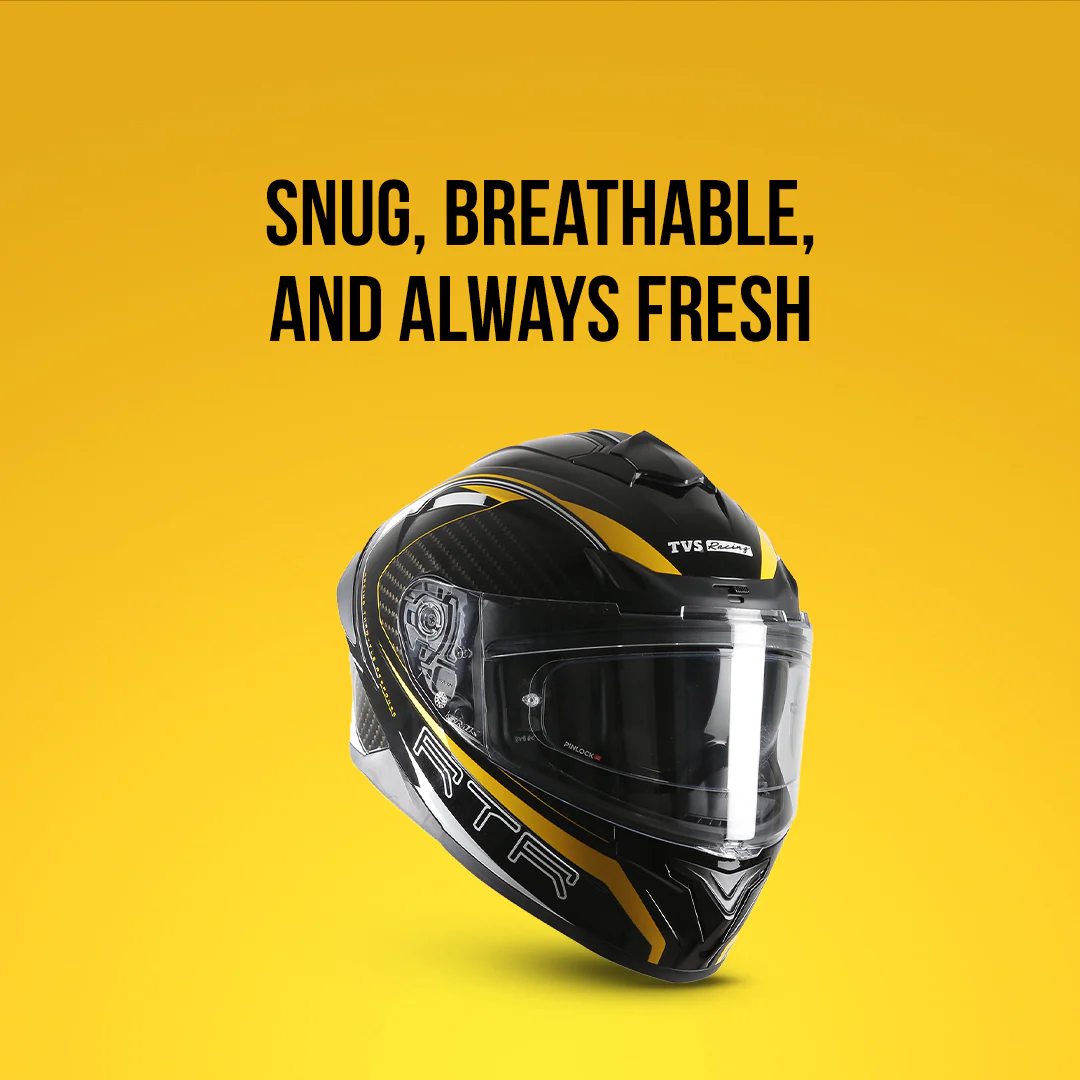 TVS Racing Hurricane Helmet Full-Face, Aerodynamic Design - Image 7