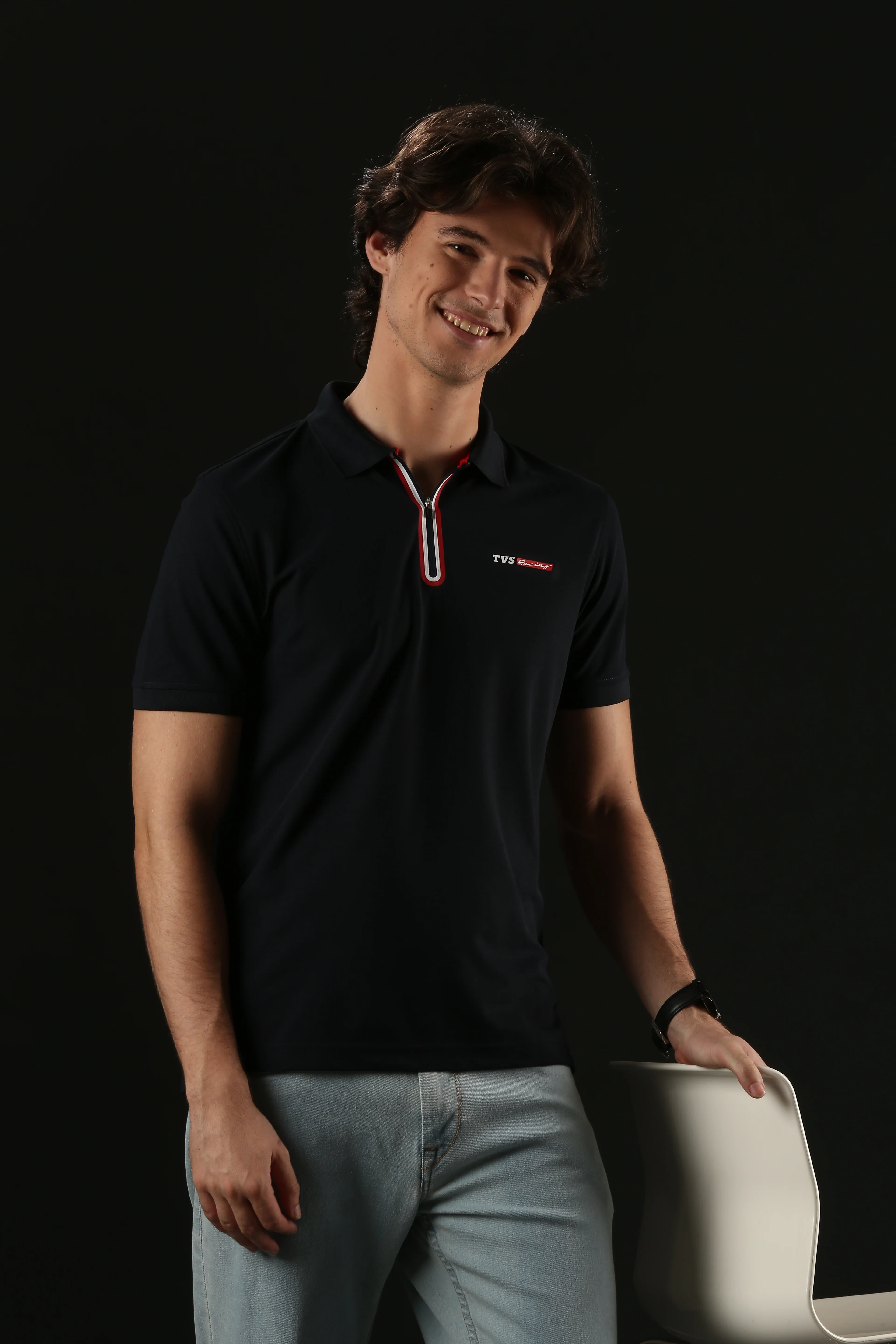TVS Originals Racing Men’s Polo T-Shirt | 100% Polyester | Quick-Dry | Antimicrobial Finish | Zipper Placket | Reflective Branding | Lightweight Activewear | 200 GSM | Regular Fit - Image 27