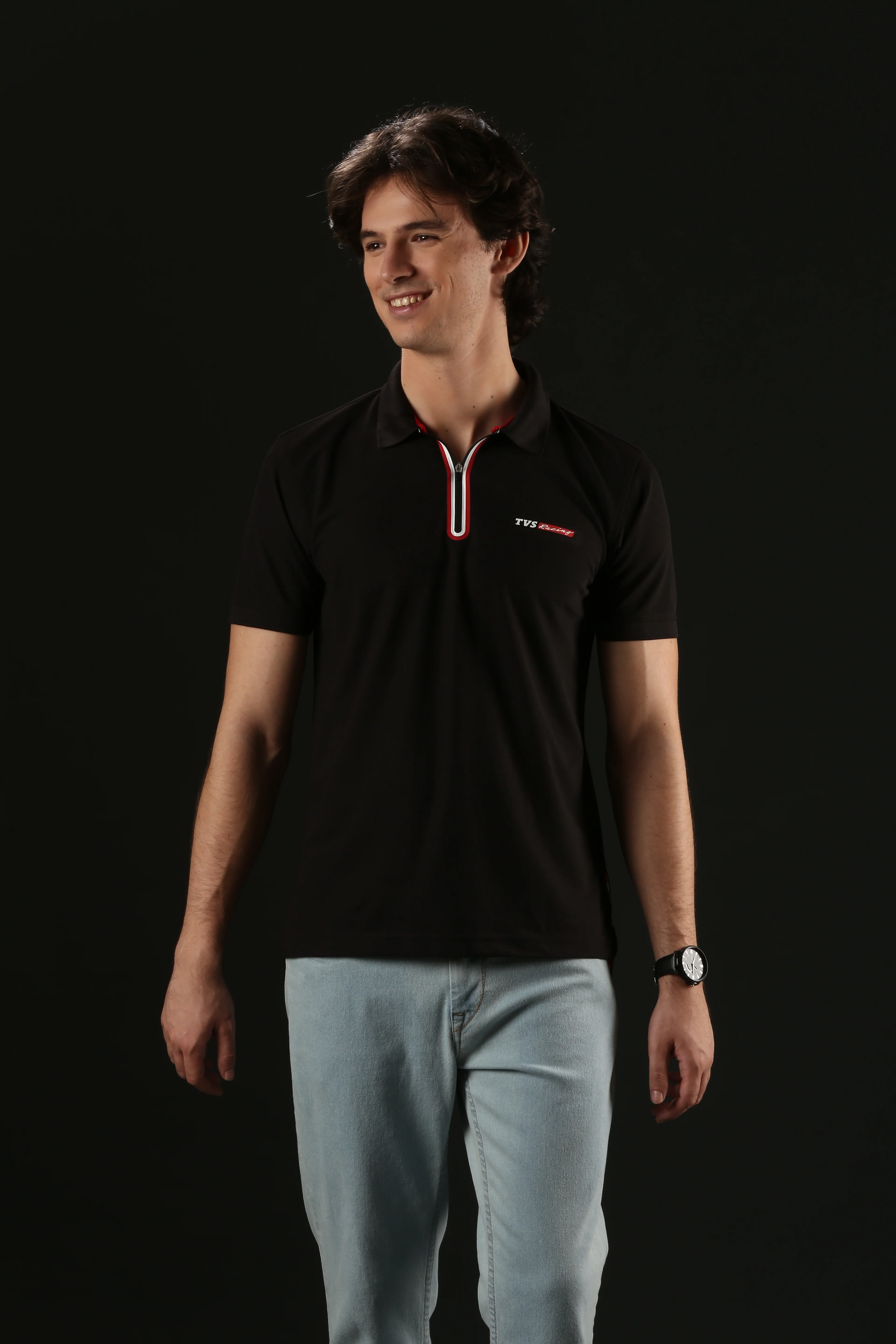TVS Originals Racing Men’s Polo T-Shirt | 100% Polyester | Quick-Dry | Antimicrobial Finish | Zipper Placket | Reflective Branding | Lightweight Activewear | 200 GSM | Regular Fit - Image 7