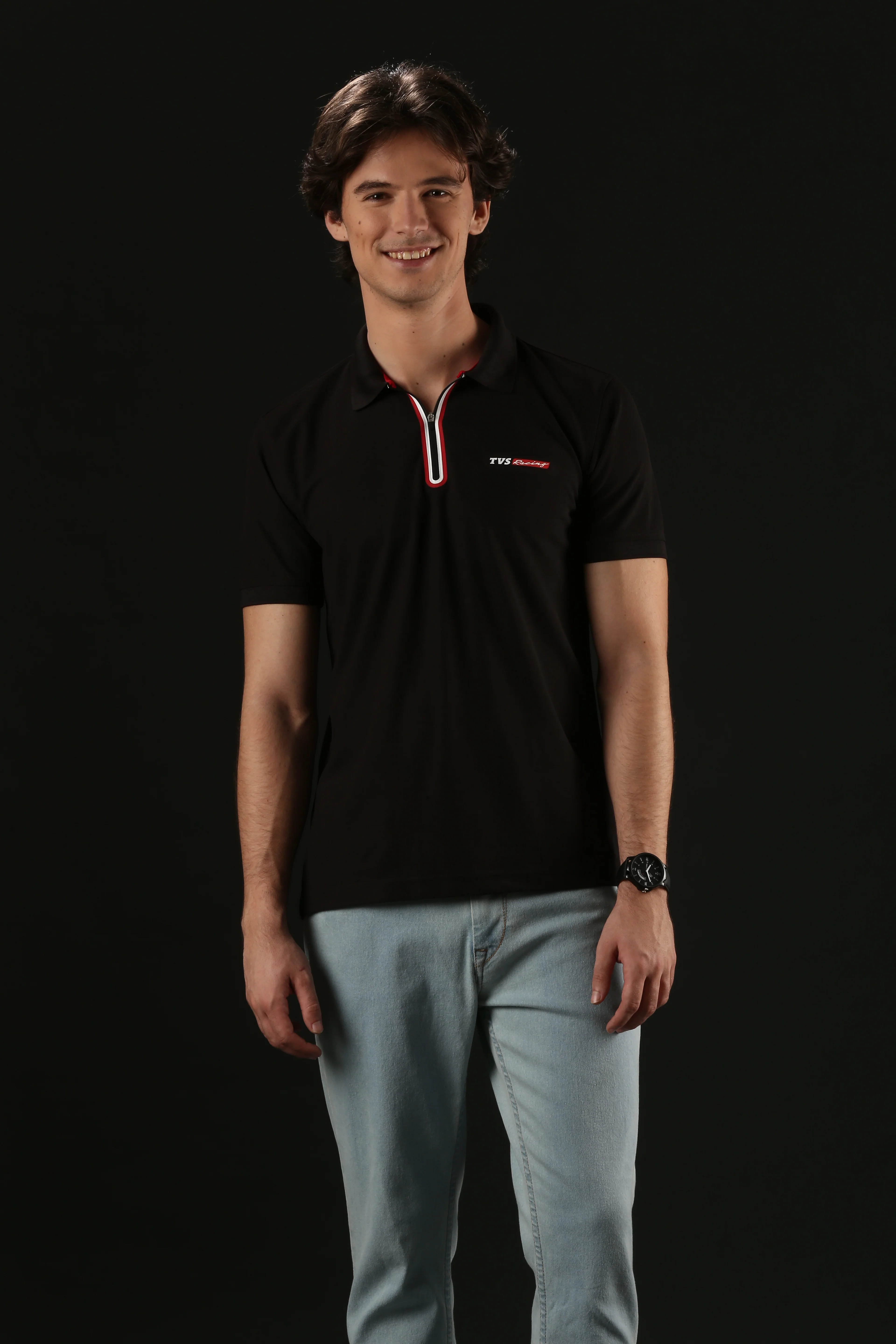TVS Originals Racing Men’s Polo T-Shirt | 100% Polyester | Quick-Dry | Antimicrobial Finish | Zipper Placket | Reflective Branding | Lightweight Activewear | 200 GSM | Regular Fit - Image 8