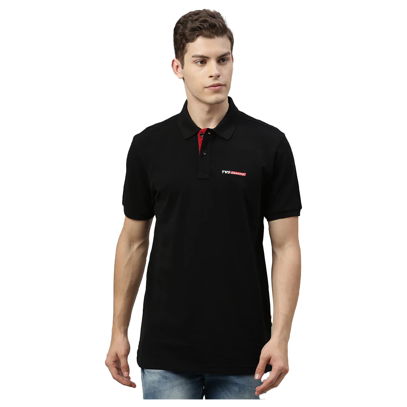 TVS Racing Polo Neck Cotton T Shirt, Color - Image 4
