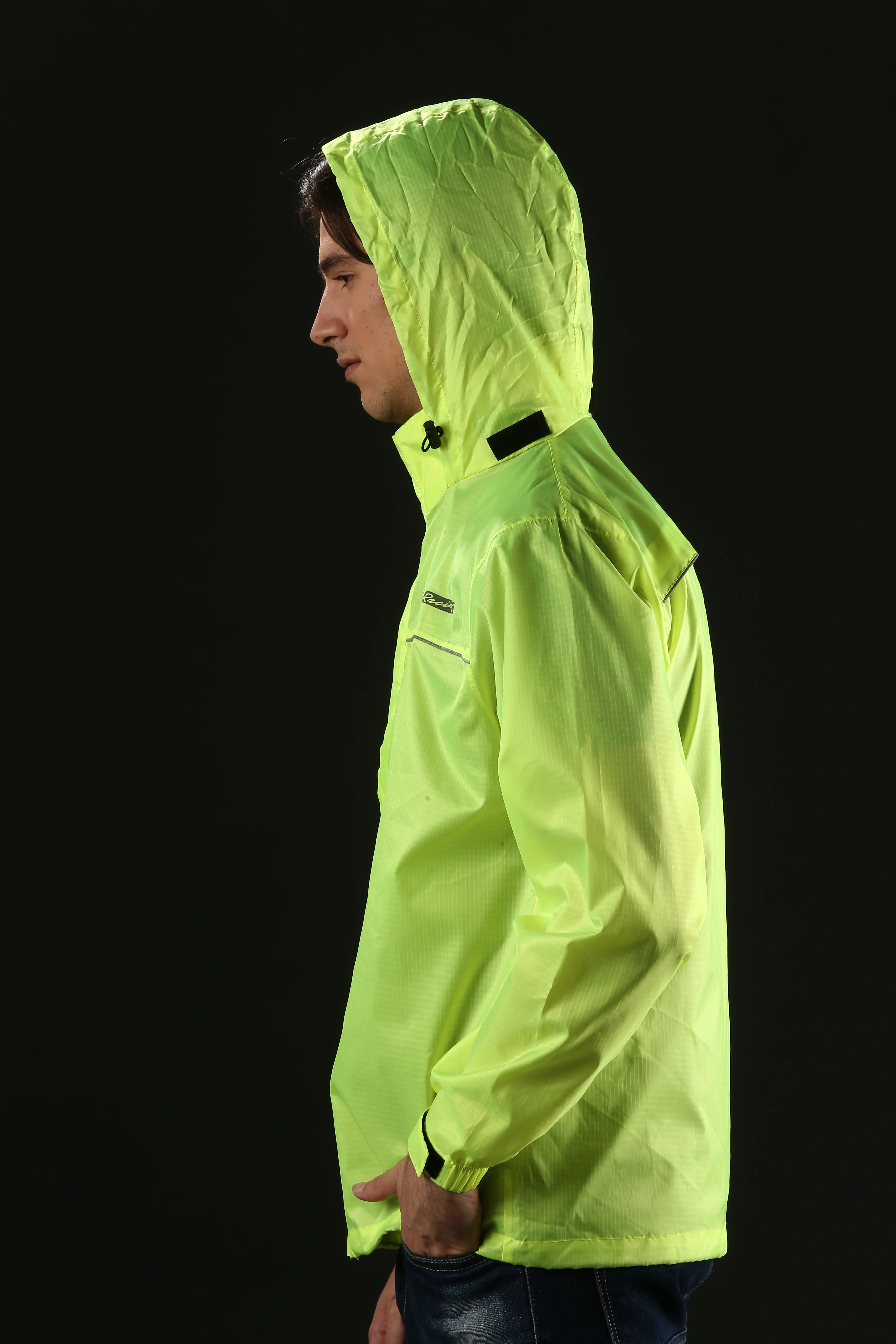 TVS Racing Rainshield Pro Rain Jacket | Lightweight Waterproof Rain Coat for Men | Compact Rain Jacket for Boys & Girls | Windproof Riding Rain Coat with Reflective Details for All-Weather Rides, Color; Neon - Image 6
