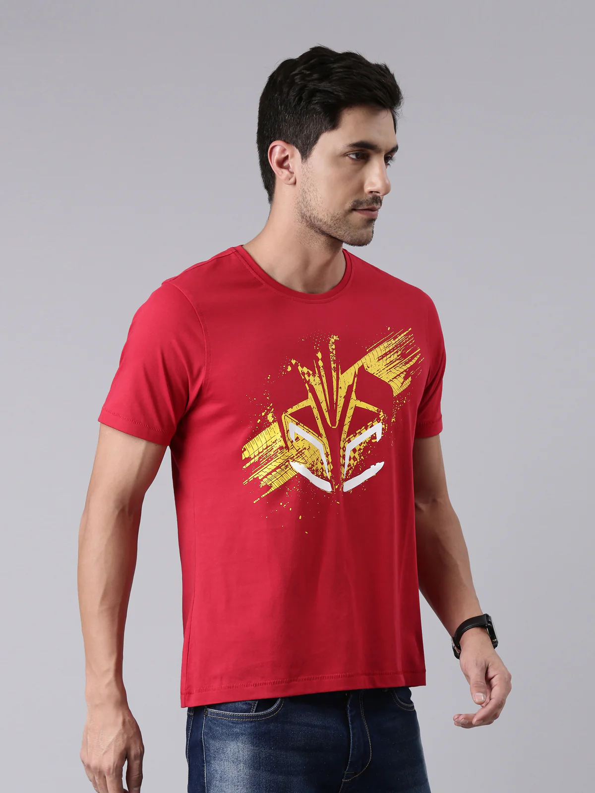 TVS Racing Red Cyborg Crew neck T Shirt - Image 3
