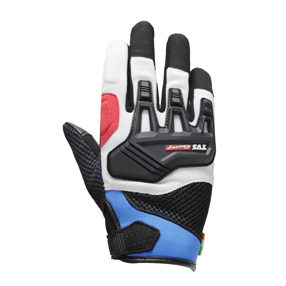 TVS Racing City Riding Gloves Blue/Red | Comfortable and Stylish - Image 6