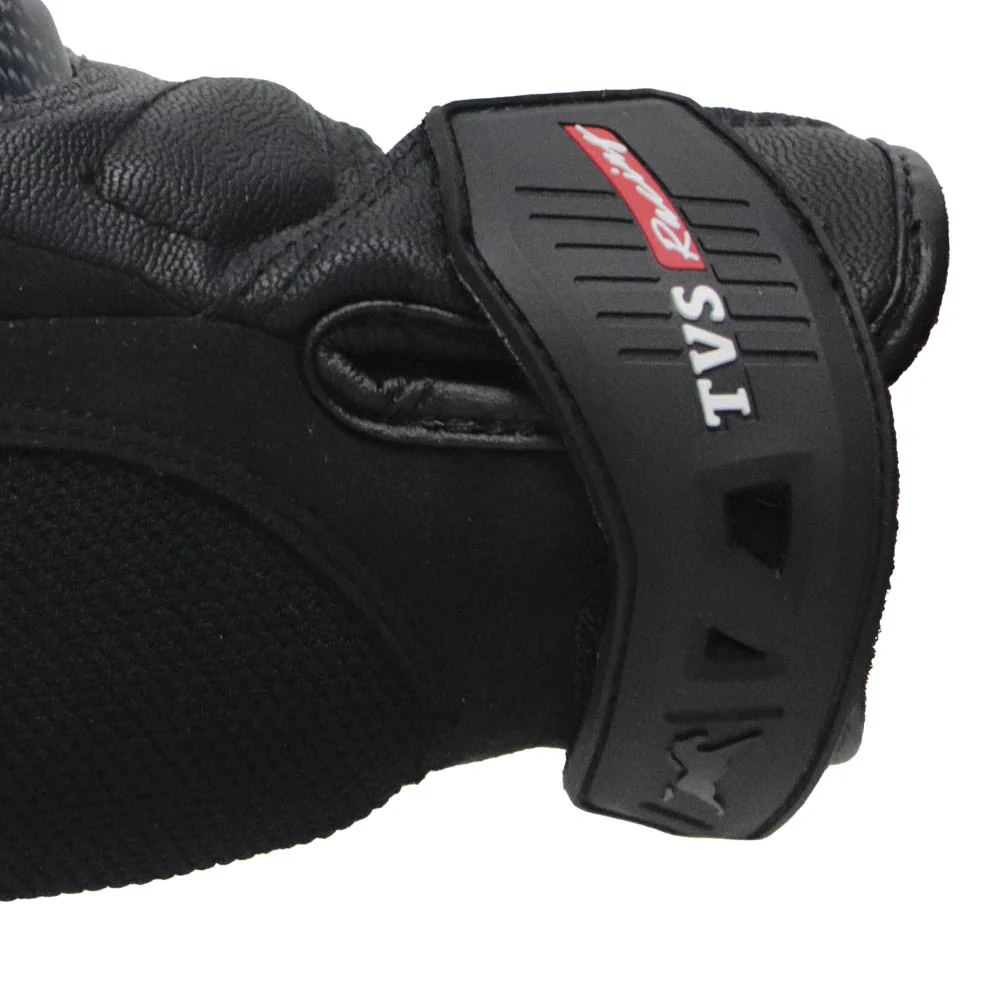 TVS Racing City Riding Gloves for Men – Hard SONIC Protected, Touch Screen Compatible, & Visor Wiper Fingertips – Premium Bike Gloves for Riding Comfort (Black) - Image 5