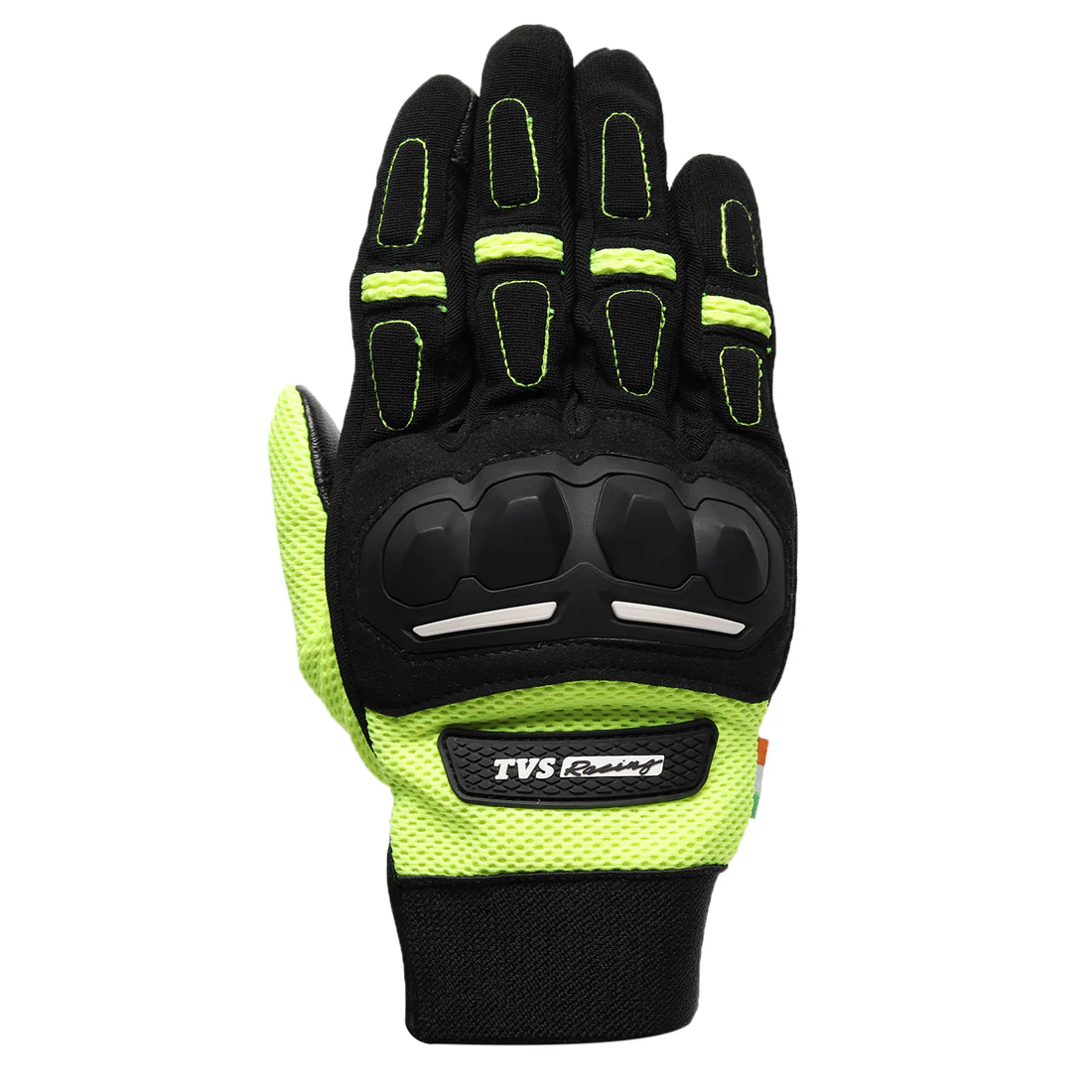 TVS Racing Xplorer Riding Gloves for Men – TPR Protected, Touch Screen Compatible, & Visor Wiper Fingertips – Premium Bike Gloves for Riding Comfort (Neon) - Image 4