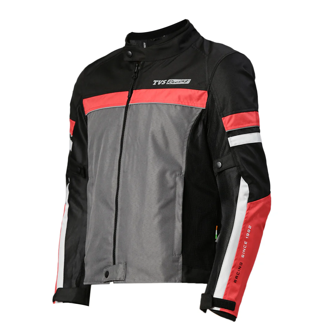 TVS Racing Asphalt Riding Jacket for Men- High Abrasion 600D Polyester, CE Level 2 Armour Protection – Essential Bike Jacket for Bikers (Grey) - Image 23