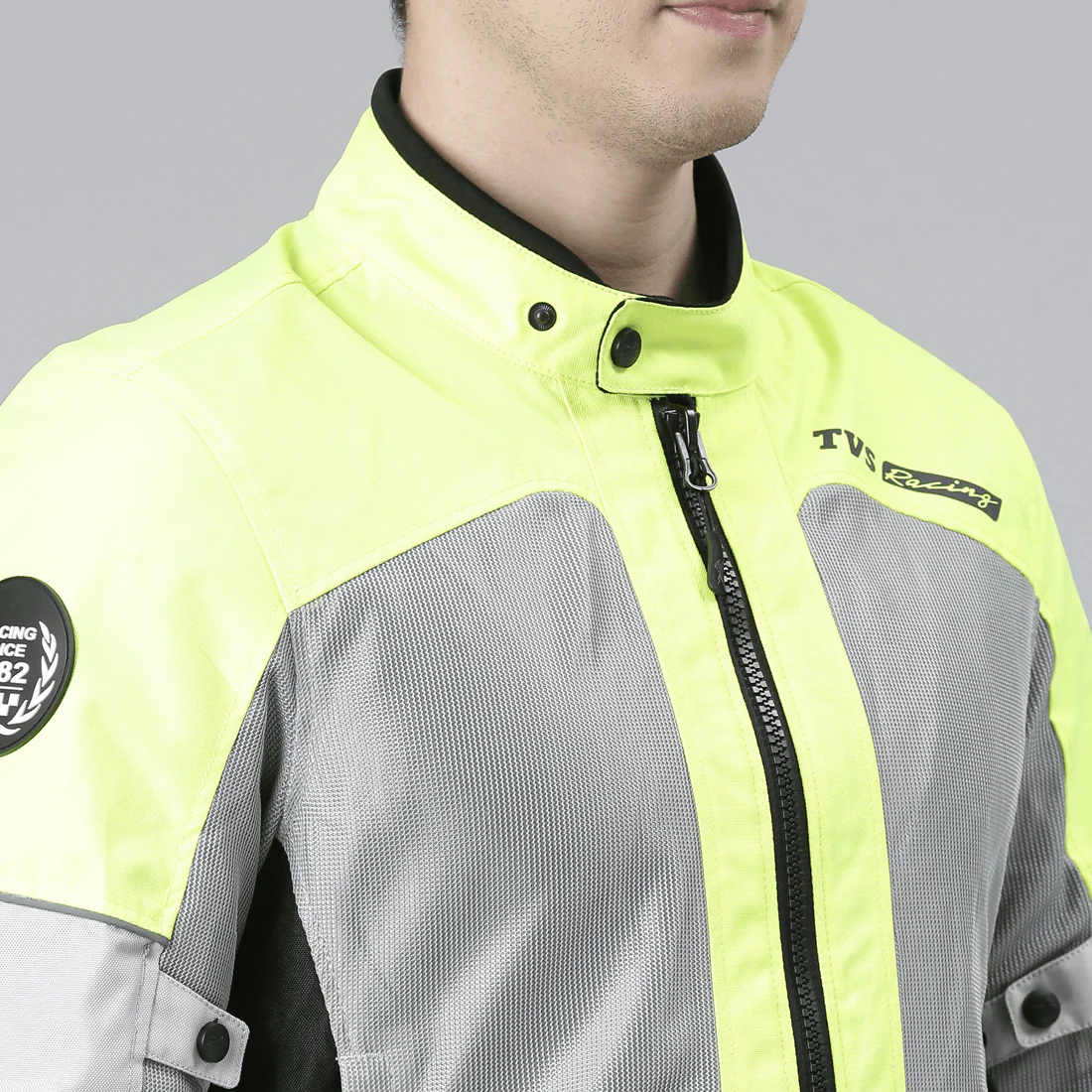 TVS Racing Asphalt Riding Jacket for Men- High Abrasion 600D Polyester, CE Level 2 Armour Protection – Essential Bike Jacket for Bikers (Grey) - Image 33
