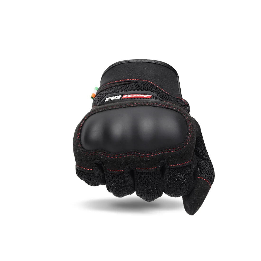 TVS Racing Rogue Riding Gloves | TPR Knuckle Guard | Touchscreen Fingertip | Airmesh Panels | Micro Suede Grip | 3mm Palm Padding | Velcro Strap | Motorcycle & Bike Riding Gloves - Image 3