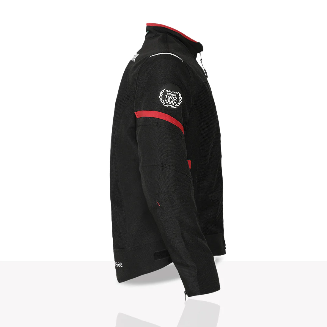 TVS Racing Tech-Core Road Jacket for Men | CE2 armour <5kN at Shoulders Elbows and Back | 600D Chassis | 310gsm Vent Mesh | High-Vis Reflective Tech| YKK zippers | Engineered for bikers - Image 10