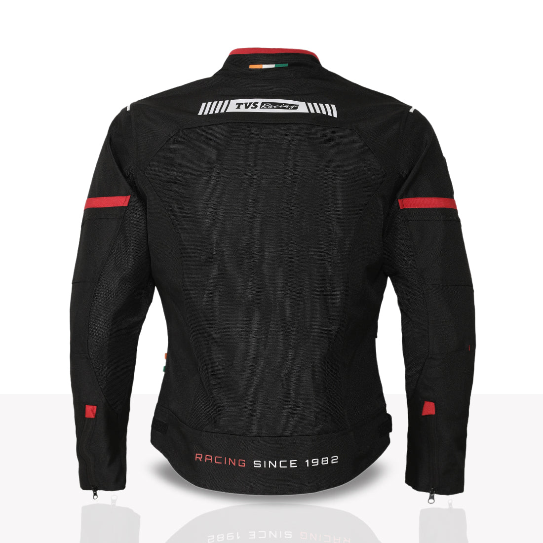 TVS Racing Tech-Core Road Jacket for Men | CE2 armour <5kN at Shoulders Elbows and Back | 600D Chassis | 310gsm Vent Mesh | High-Vis Reflective Tech| YKK zippers | Engineered for bikers - Image 12