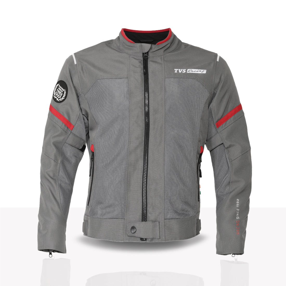 TVS Racing Tech-Core Road Jacket for Men | CE2 armour <5kN at Shoulders Elbows and Back | 600D Chassis | 310gsm Vent Mesh | High-Vis Reflective Tech| YKK zippers | Engineered for bikers - Image 13