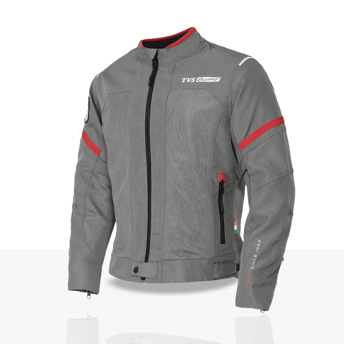 TVS Racing Tech-Core Road Jacket for Men | CE2 armour <5kN at Shoulders Elbows and Back | 600D Chassis | 310gsm Vent Mesh | High-Vis Reflective Tech| YKK zippers | Engineered for bikers - Image 15