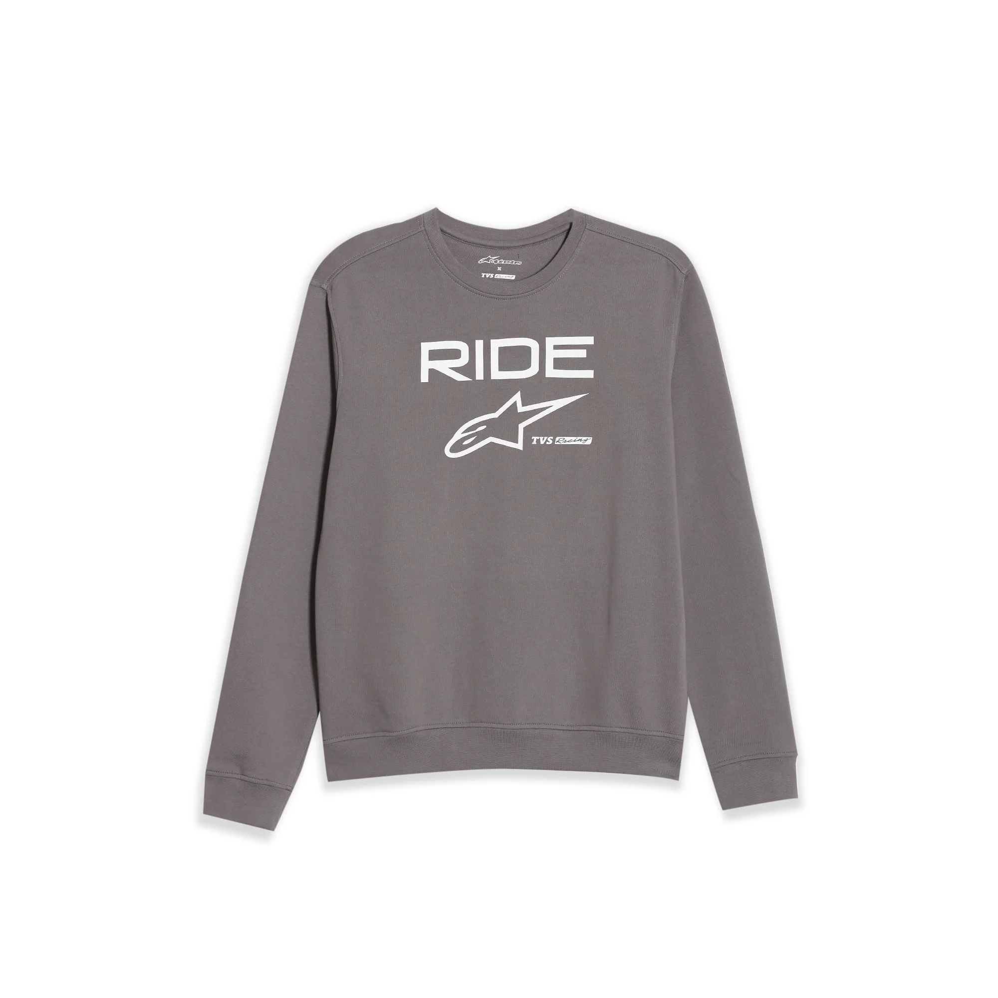 TVS Racing x Alpinestars Crew Neck Pullover Sweatshirt – 100% Cotton French Terry, Ultra-Soft Comfort, Breathable Anti-Odor Fabric, Ribbed Hem & Sleeves for Premium Fit & Style - Image 12