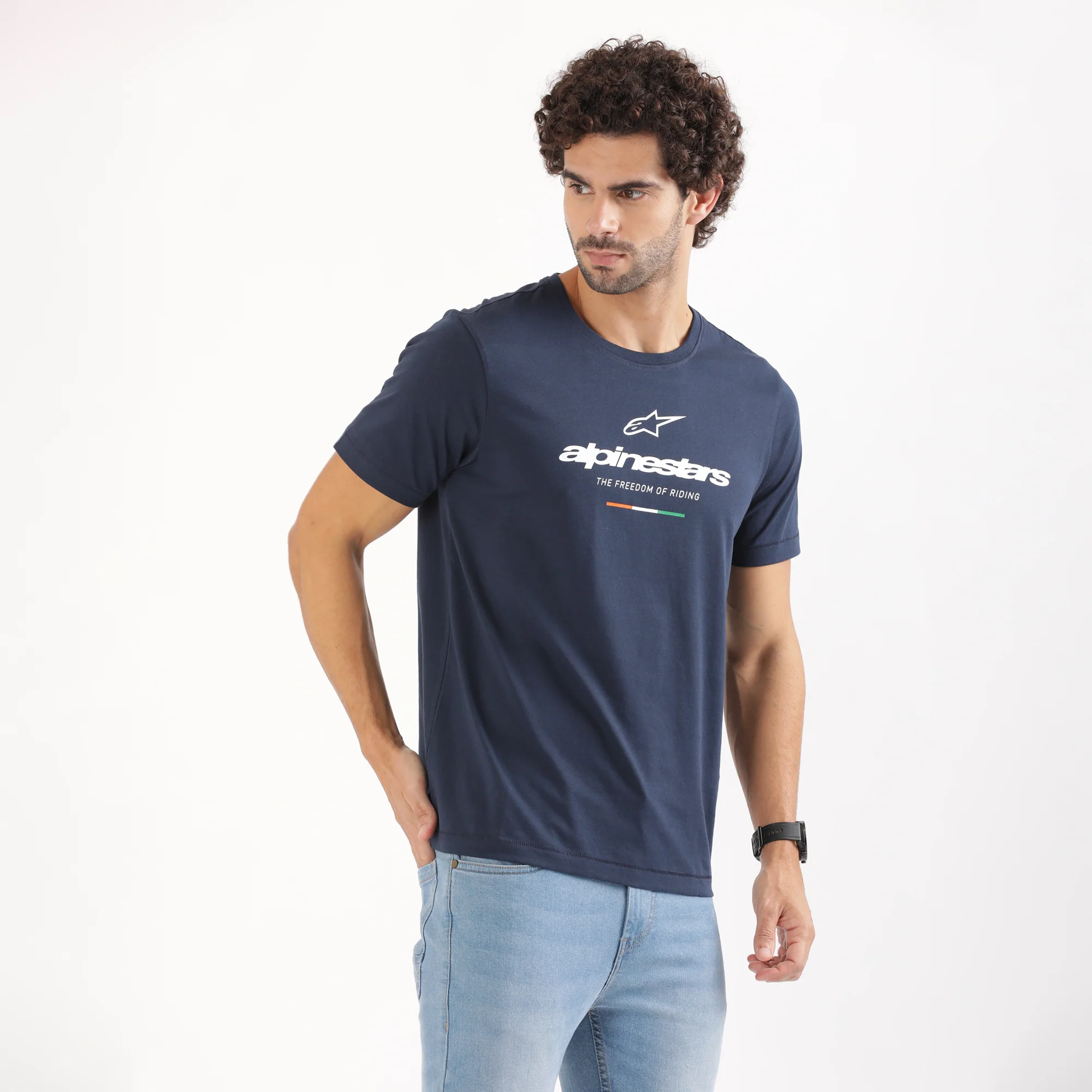 TVS Racing x Alpinestars Crew Neck T-Shirt-100% Soft Combed Cotton, Breathable & Anti-Microbial Fabric, Non-PVC Print, No-Chafe Skin-Friendly Comfort for Racing & Casual Everyday Wear - Image 11