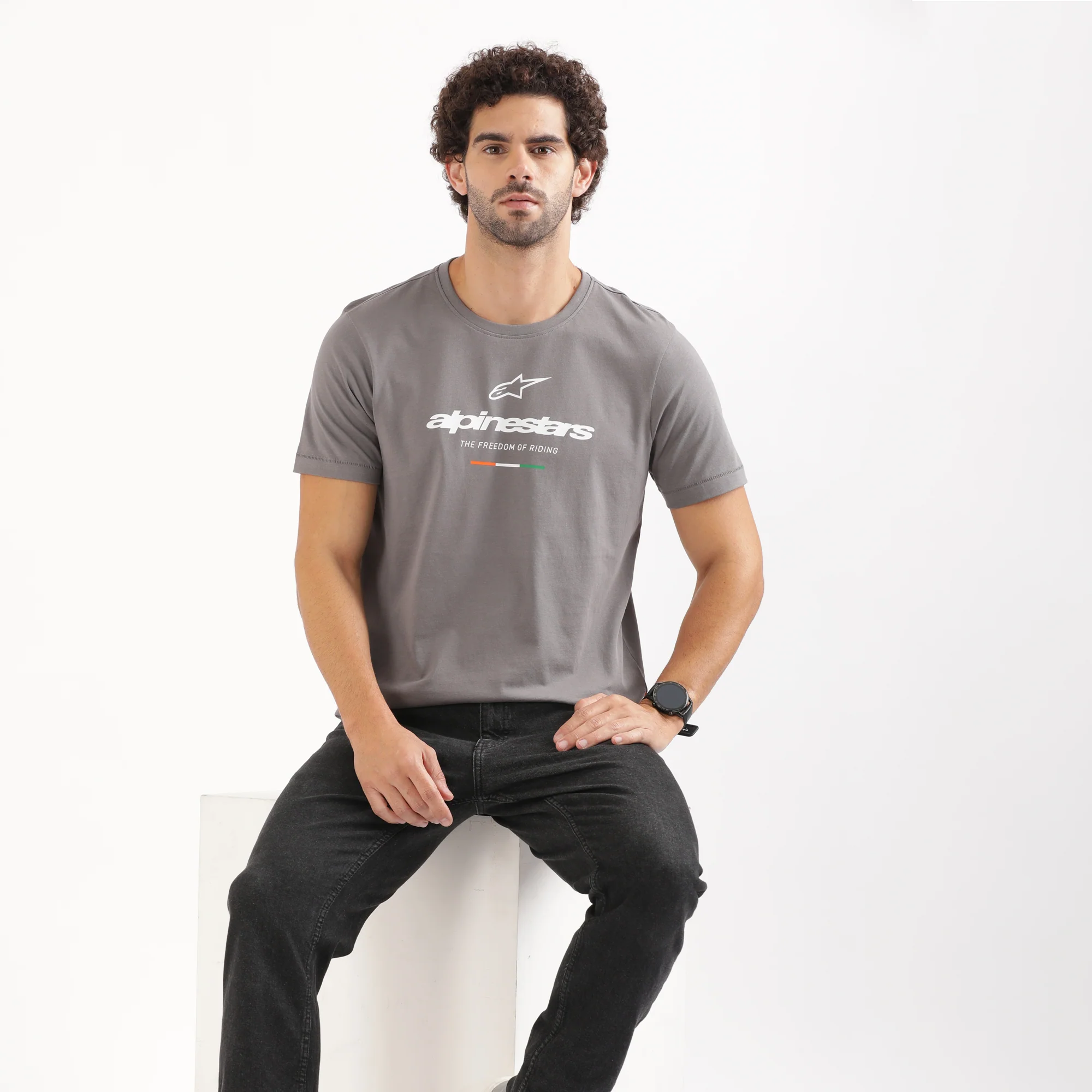 TVS Racing x Alpinestars Crew Neck T-Shirt-100% Soft Combed Cotton, Breathable & Anti-Microbial Fabric, Non-PVC Print, No-Chafe Skin-Friendly Comfort for Racing & Casual Everyday Wear - Image 3