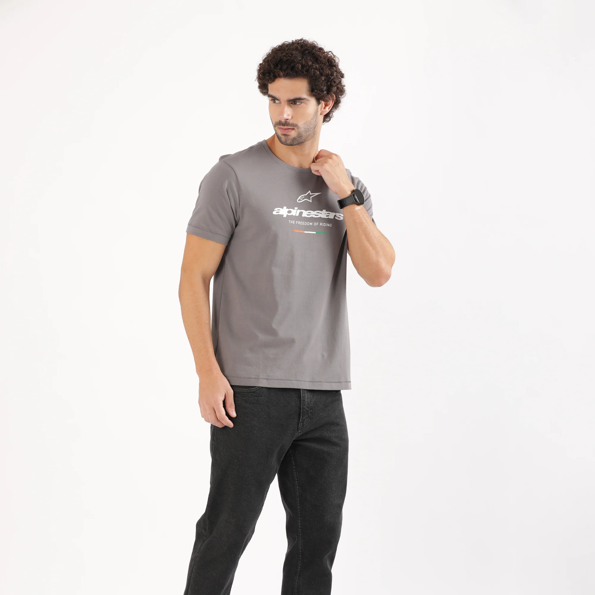 TVS Racing x Alpinestars Crew Neck T-Shirt-100% Soft Combed Cotton, Breathable & Anti-Microbial Fabric, Non-PVC Print, No-Chafe Skin-Friendly Comfort for Racing & Casual Everyday Wear - Image 5