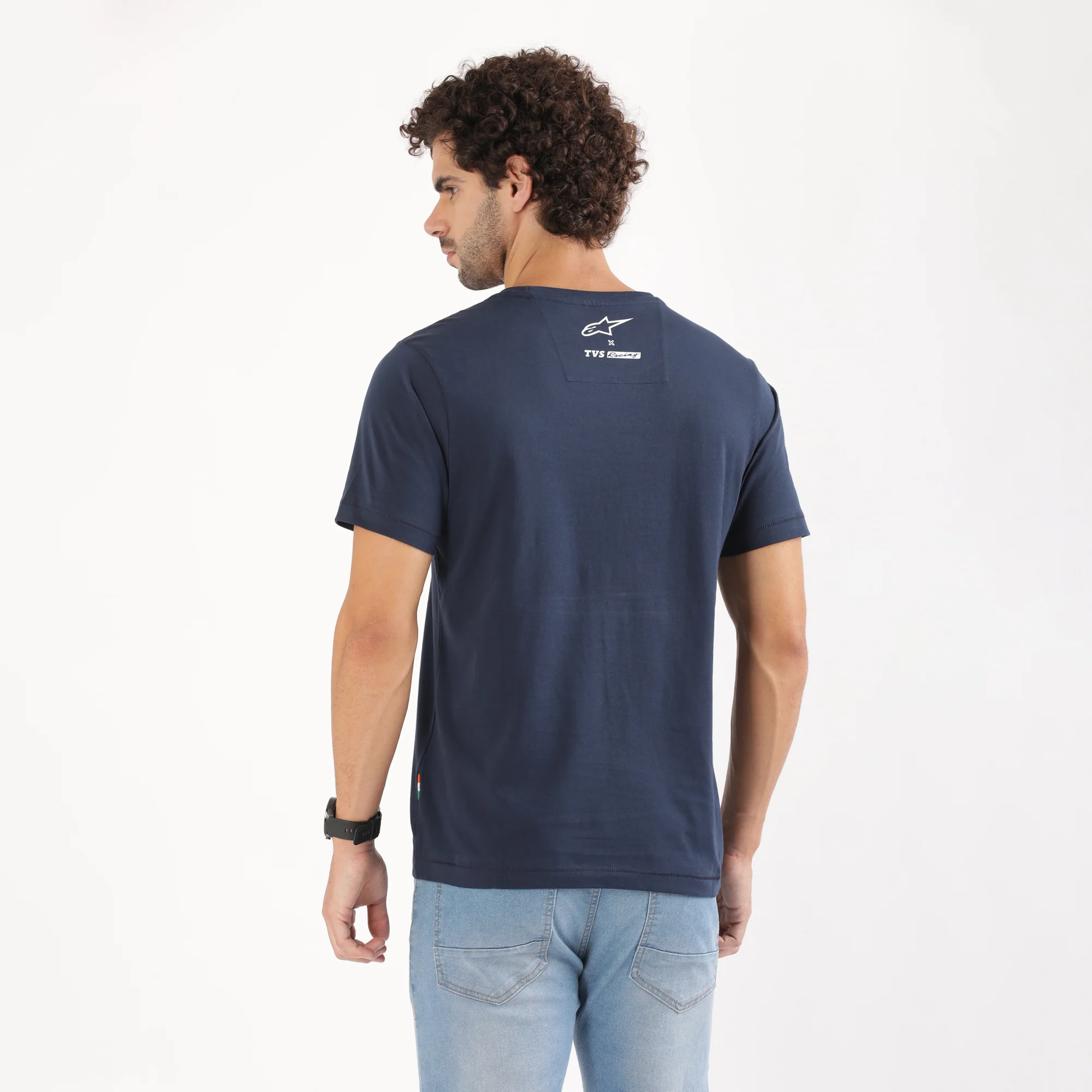 TVS Racing x Alpinestars Crew Neck T-Shirt-100% Soft Combed Cotton, Breathable & Anti-Microbial Fabric, Non-PVC Print, No-Chafe Skin-Friendly Comfort for Racing & Casual Everyday Wear - Image 8