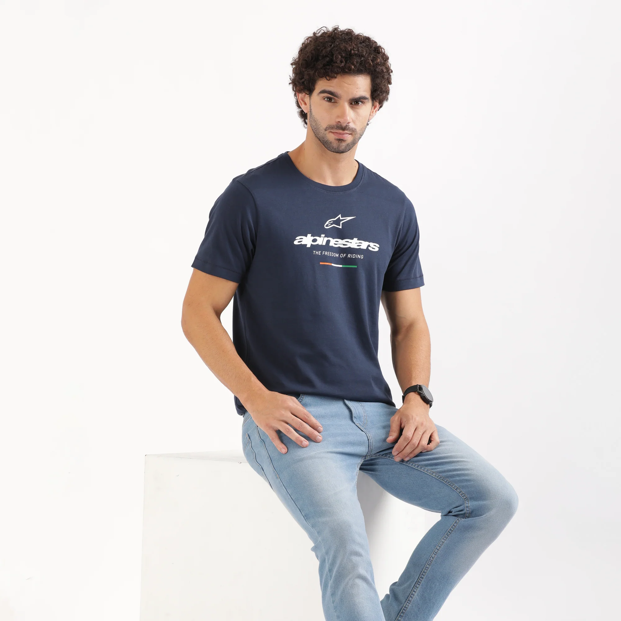 TVS Racing x Alpinestars Crew Neck T-Shirt-100% Soft Combed Cotton, Breathable & Anti-Microbial Fabric, Non-PVC Print, No-Chafe Skin-Friendly Comfort for Racing & Casual Everyday Wear - Image 9