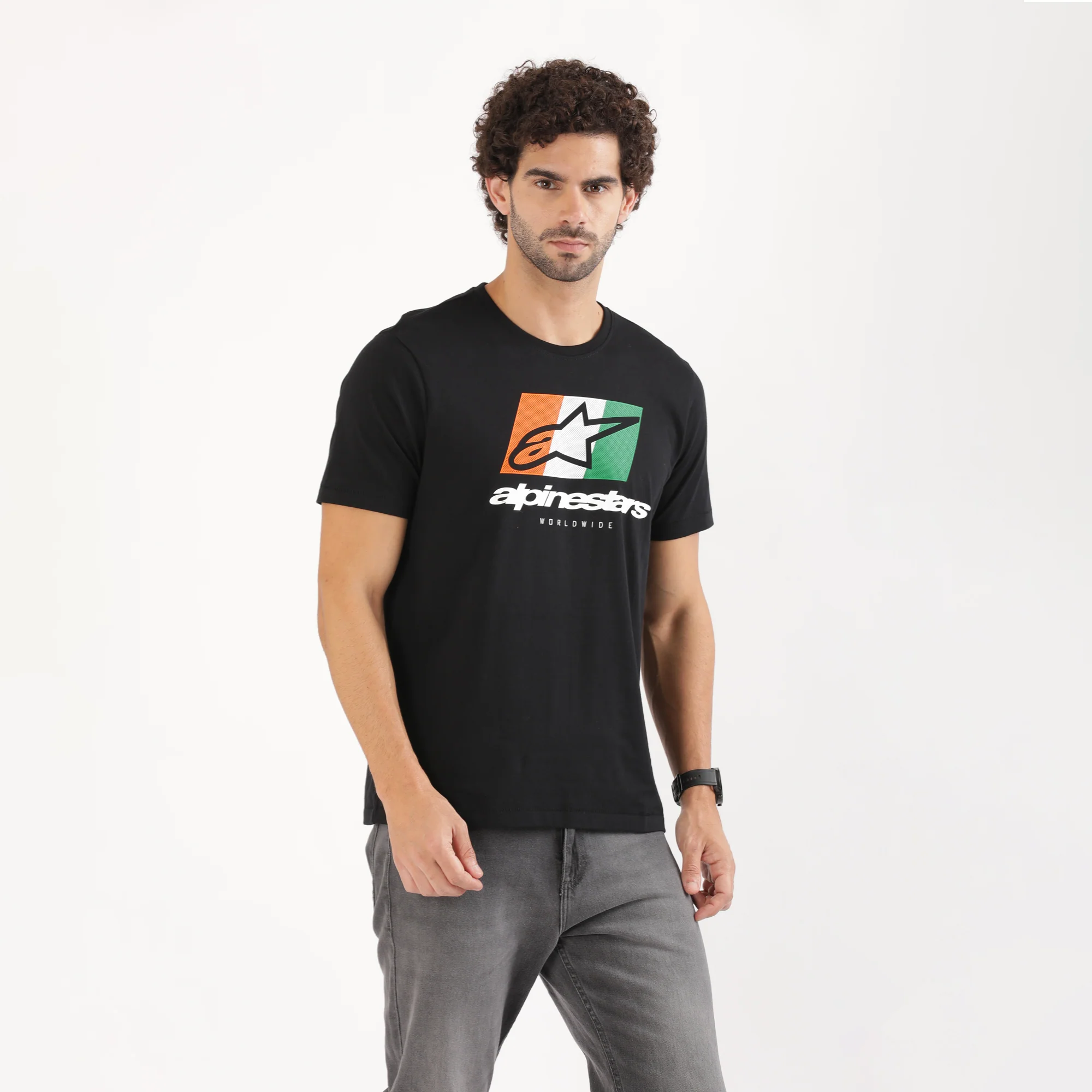 TVS Racing x Alpinestars Crew Neck T-Shirt-100% Soft Combed Cotton, Breathable & Anti-Microbial Fabric, Non-PVC Print, No-Chafe Skin-Friendly Comfort for Racing & Casual Everyday Wear - Image 5