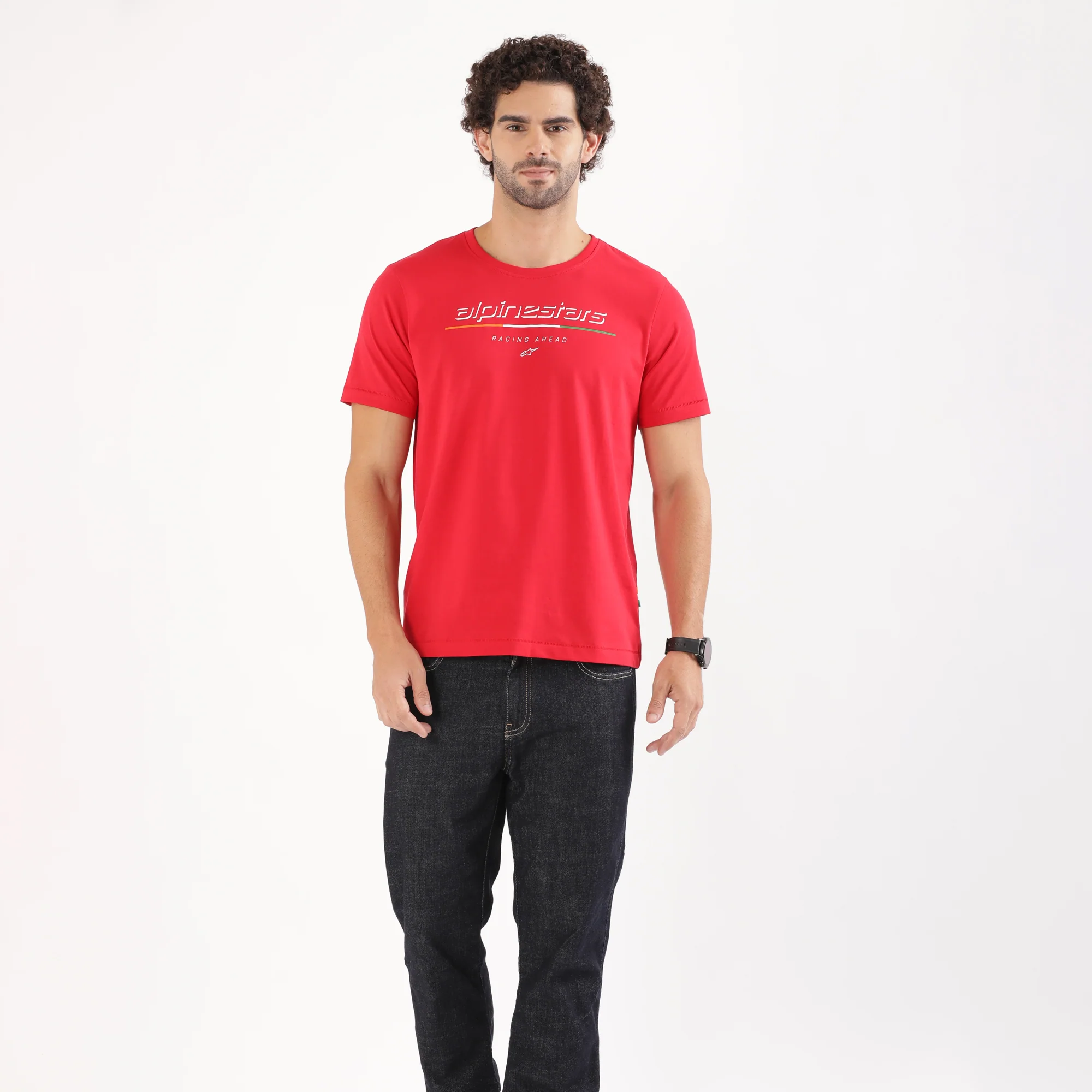 TVS Racing x Alpinestars Crew Neck T-Shirt-100% Soft Combed Cotton, Breathable & Anti-Microbial Fabric, Non-PVC Print, No-Chafe Skin-Friendly Comfort for Racing & Casual Everyday Wear - Image 10
