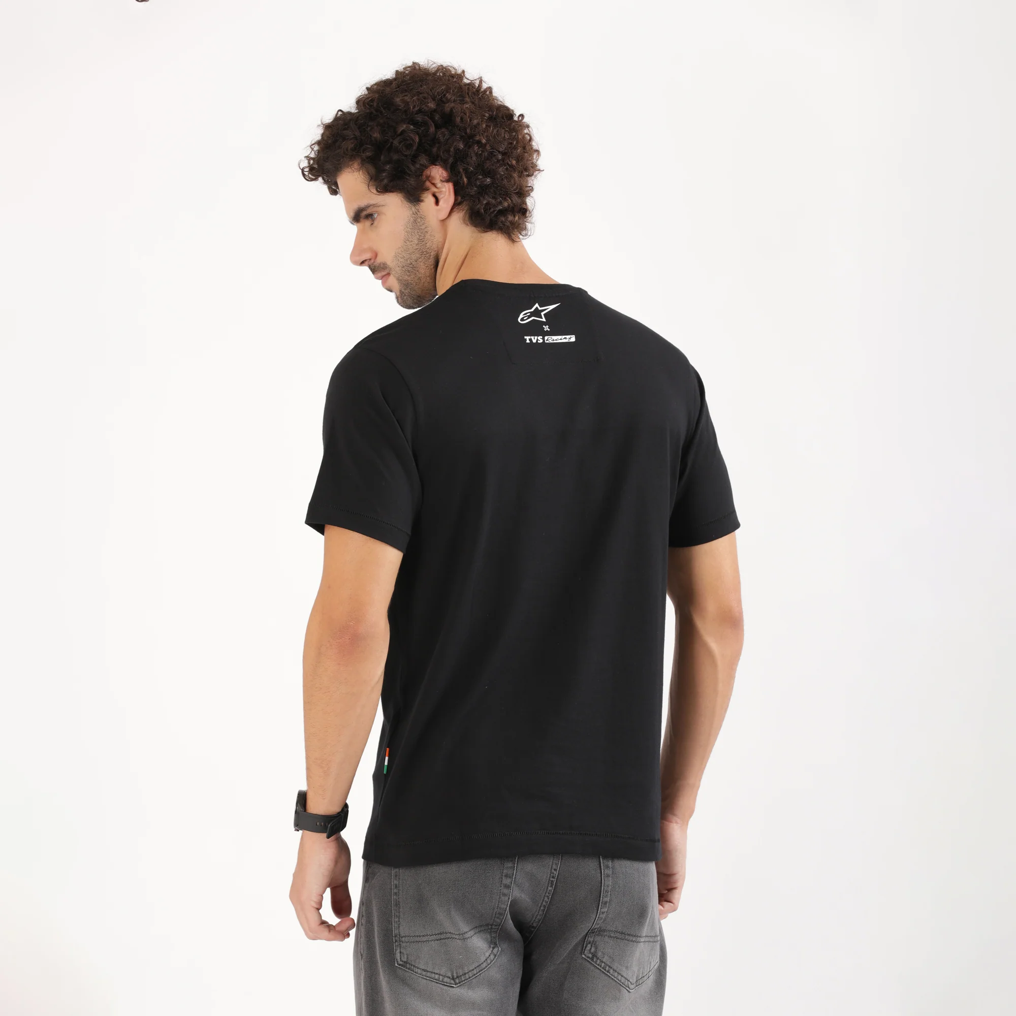 TVS Racing x Alpinestars Crew Neck T-Shirt-100% Soft Combed Cotton, Breathable & Anti-Microbial Fabric, Non-PVC Print, No-Chafe Skin-Friendly Comfort for Racing & Casual Everyday Wear - Image 2
