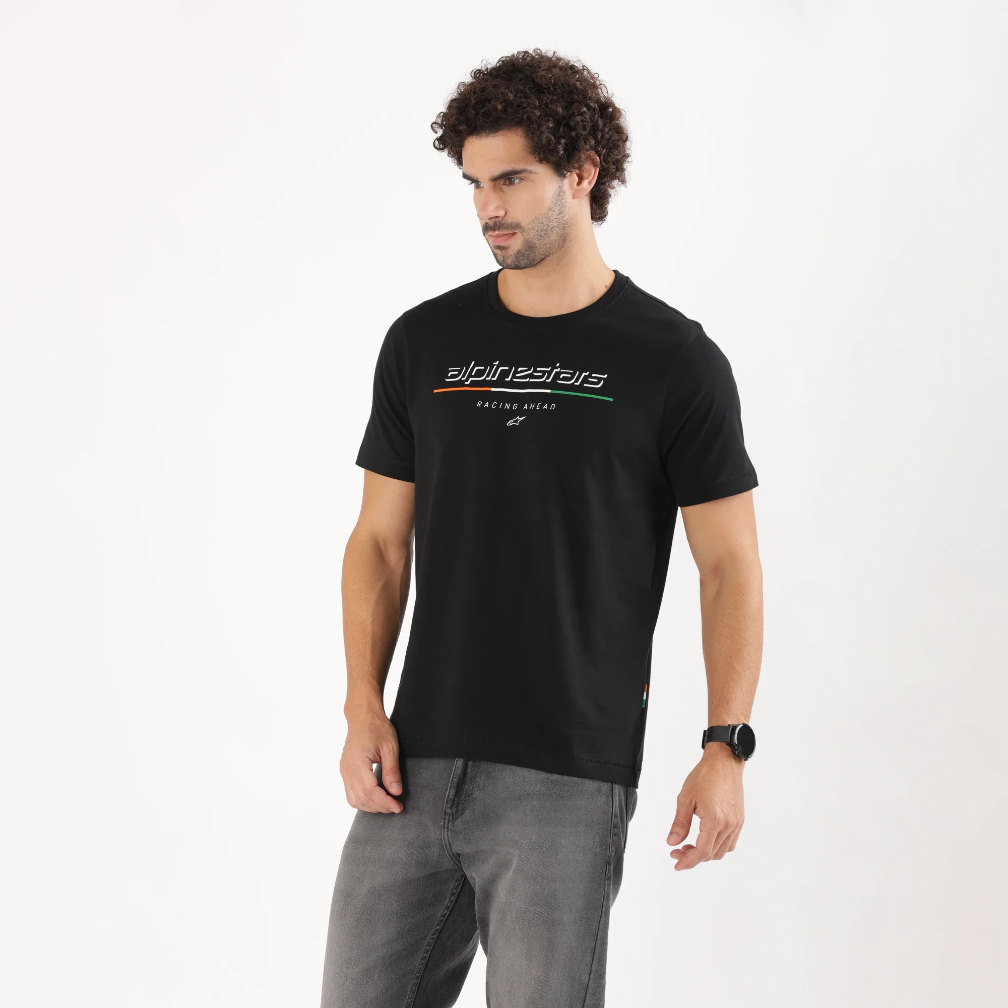 TVS Racing x Alpinestars Crew Neck T-Shirt-100% Soft Combed Cotton, Breathable & Anti-Microbial Fabric, Non-PVC Print, No-Chafe Skin-Friendly Comfort for Racing & Casual Everyday Wear - Image 5