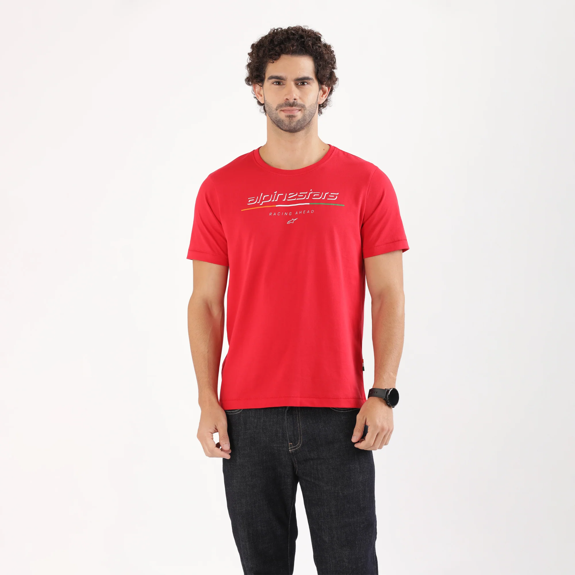 TVS Racing x Alpinestars Crew Neck T-Shirt-100% Soft Combed Cotton, Breathable & Anti-Microbial Fabric, Non-PVC Print, No-Chafe Skin-Friendly Comfort for Racing & Casual Everyday Wear - Image 7