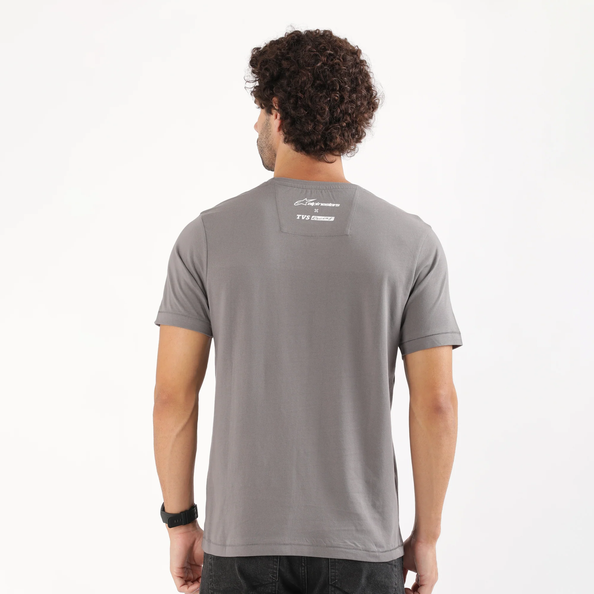 TVS Racing x Alpinestars Crew Neck T-Shirt-100% Soft Combed Cotton, Breathable & Anti-Microbial Fabric, Non-PVC Print, No-Chafe Skin-Friendly Comfort for Racing & Casual Everyday Wear - Image 2