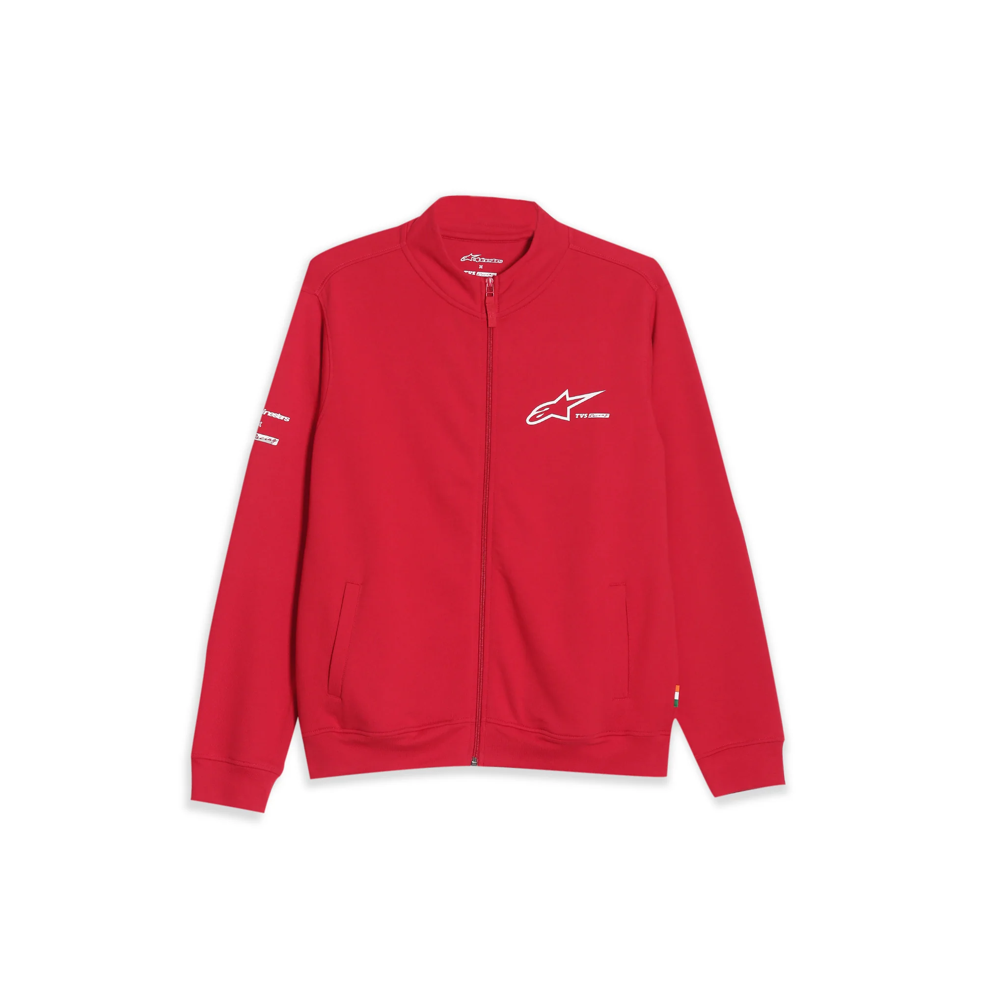TVS Racing x Alpinestars High Neck Sweatshirt – 100% Cotton French Terry, Ultra-Soft Comfort, Breathable Anti-Odor Fabric, YKK Zipper, Ribbed Hem, Utility Pockets & Stylish Rider Look - Image 12