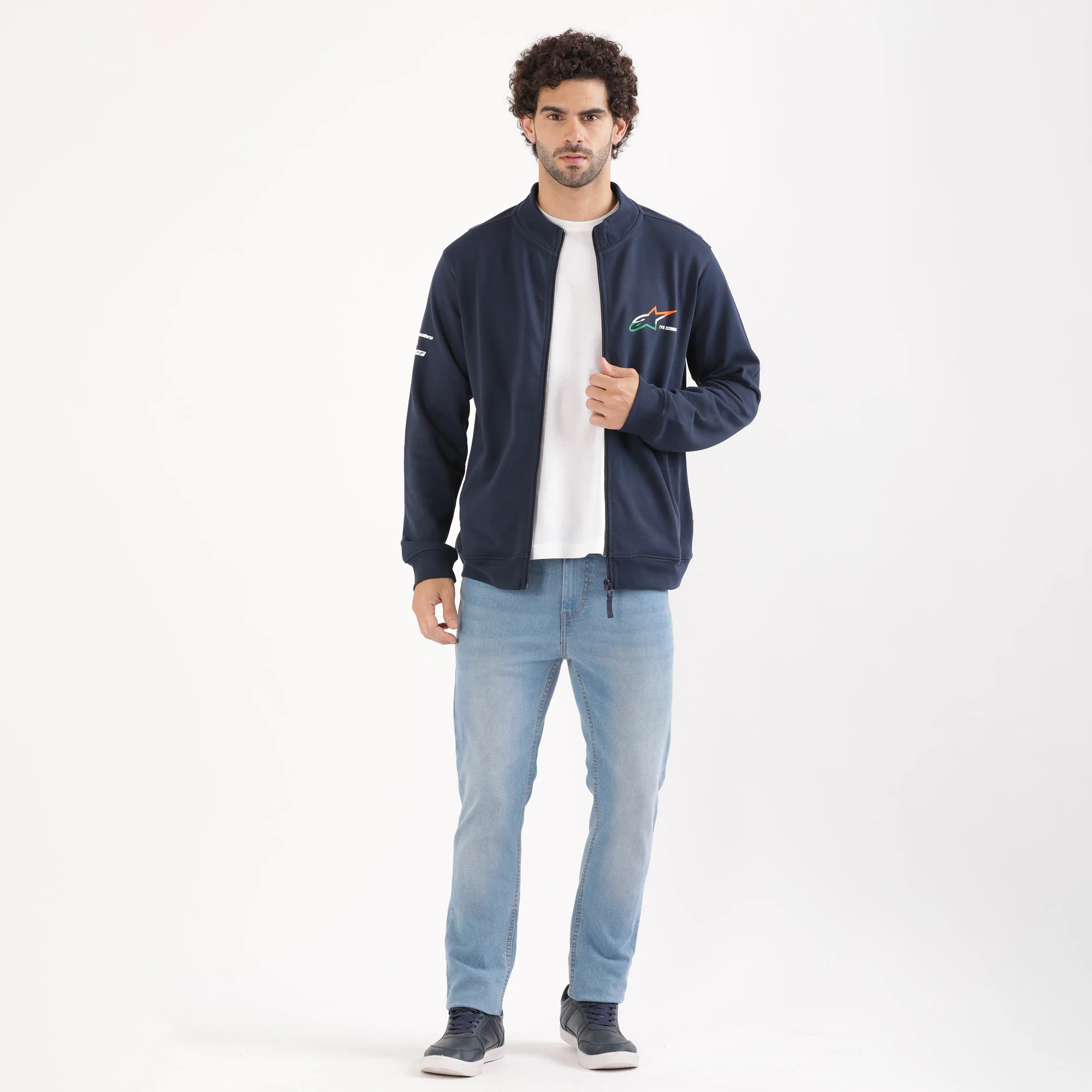 TVS Racing x Alpinestars High Neck Sweatshirt – 100% Cotton French Terry, Ultra-Soft Comfort, Breathable Anti-Odor Fabric, YKK Zipper, Ribbed Hem, Utility Pockets & Stylish Rider Look - Image 5