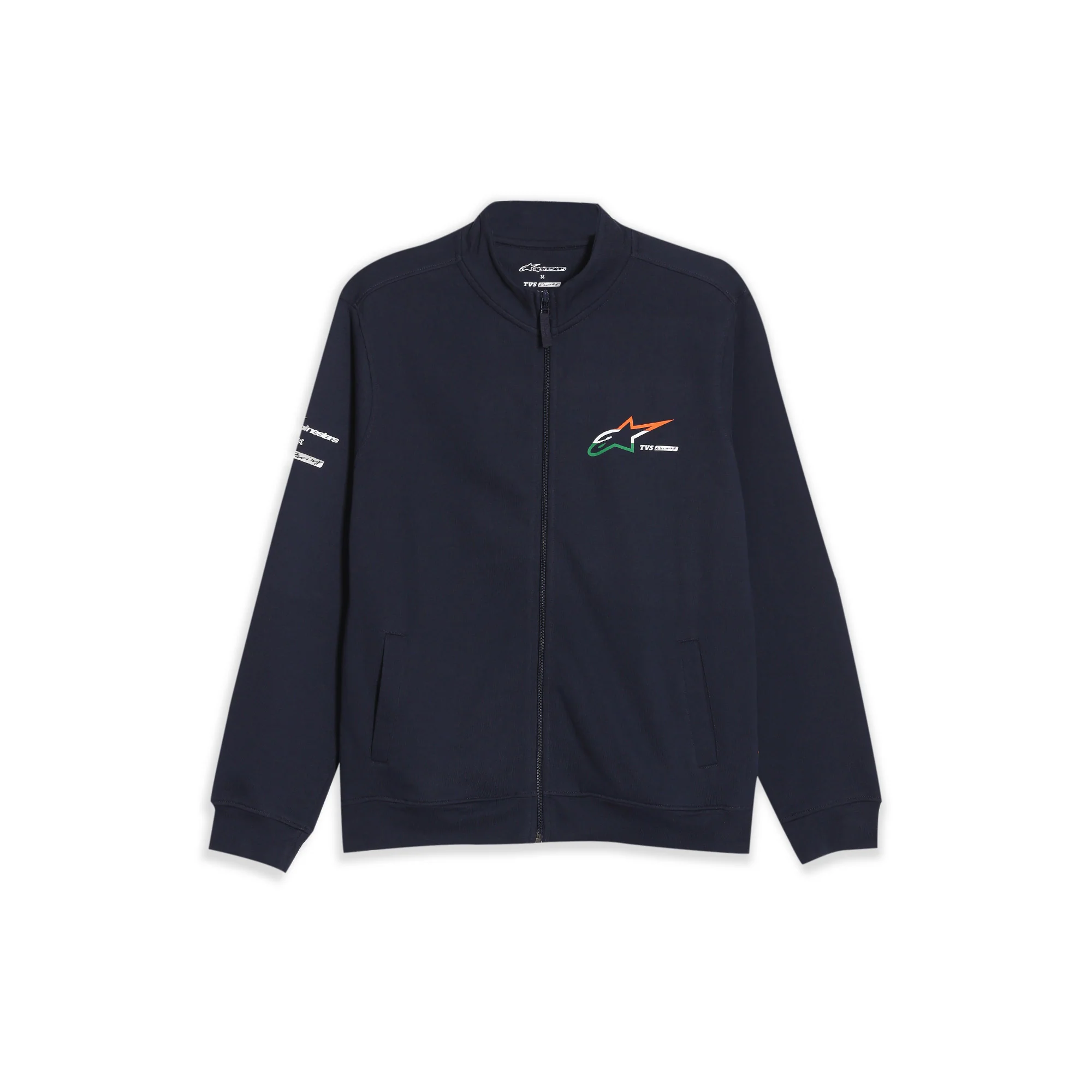 TVS Racing x Alpinestars High Neck Sweatshirt – 100% Cotton French Terry, Ultra-Soft Comfort, Breathable Anti-Odor Fabric, YKK Zipper, Ribbed Hem, Utility Pockets & Stylish Rider Look - Image 6